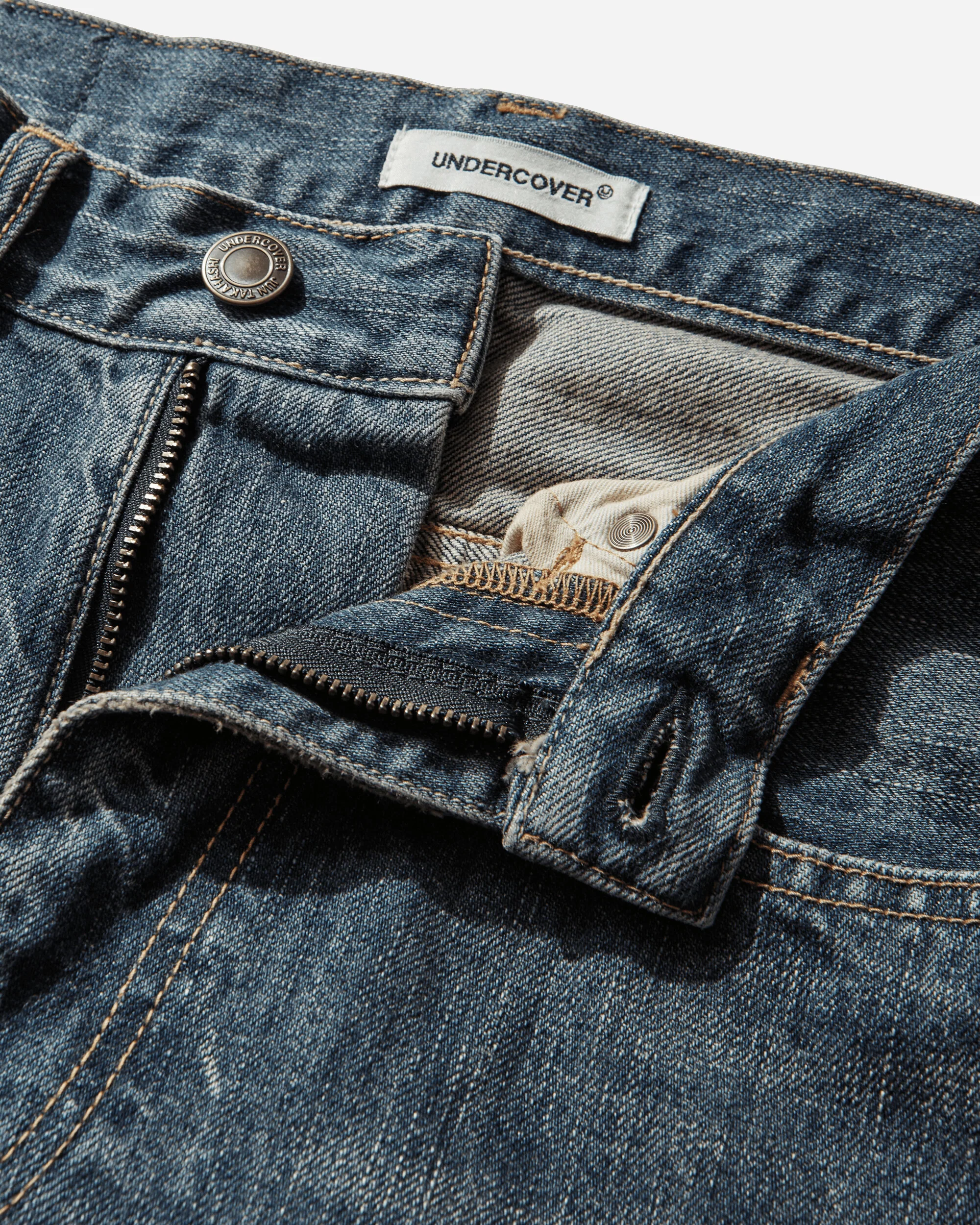 Women's Distressed Denim Pants Indigo - Image 4