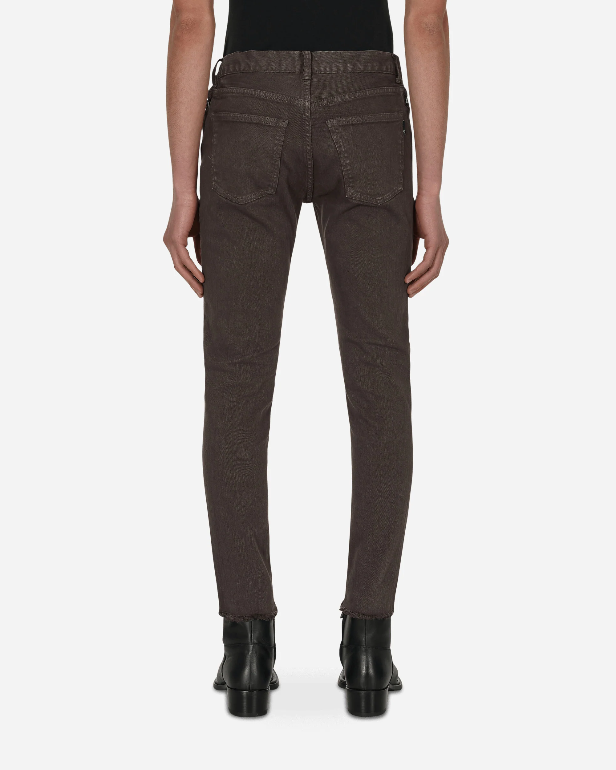 Zip Denim Pants Grey - Image 3