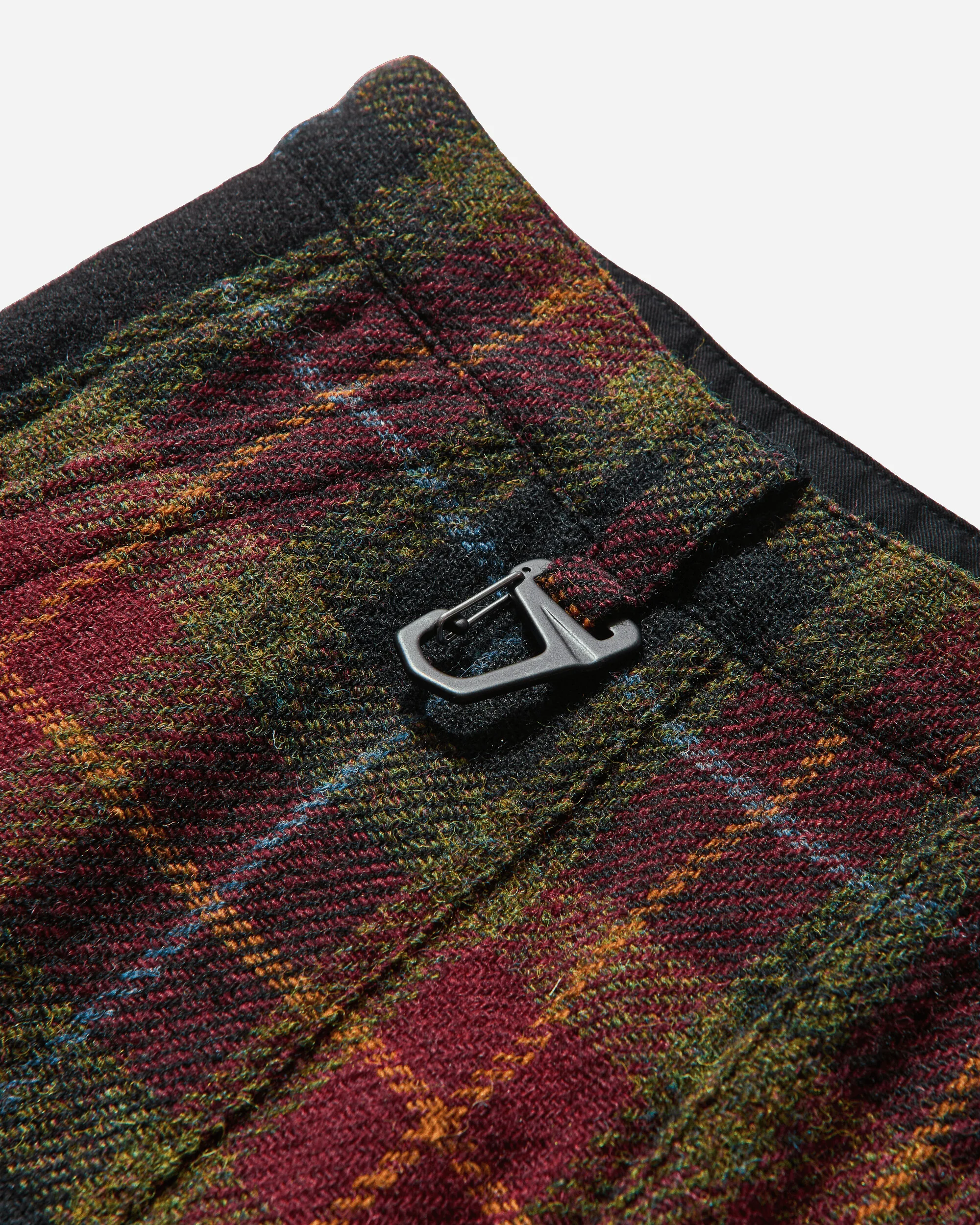 Men's Harris Tweed Wool Zip Pants Bordaux - Image 3