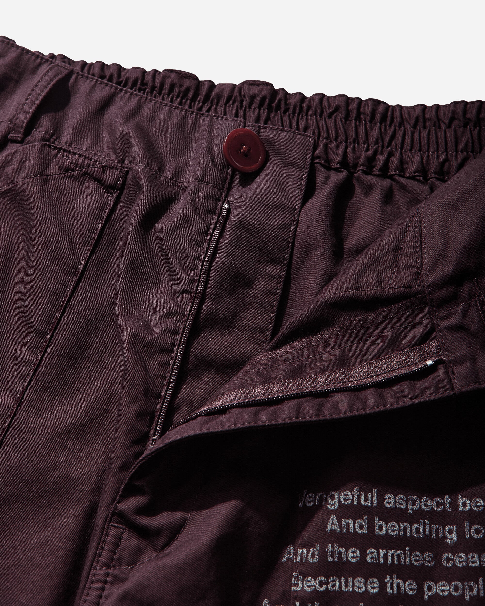 Men's People Have the Power Cotton Gabardine Pants Bordeaux - Image 4