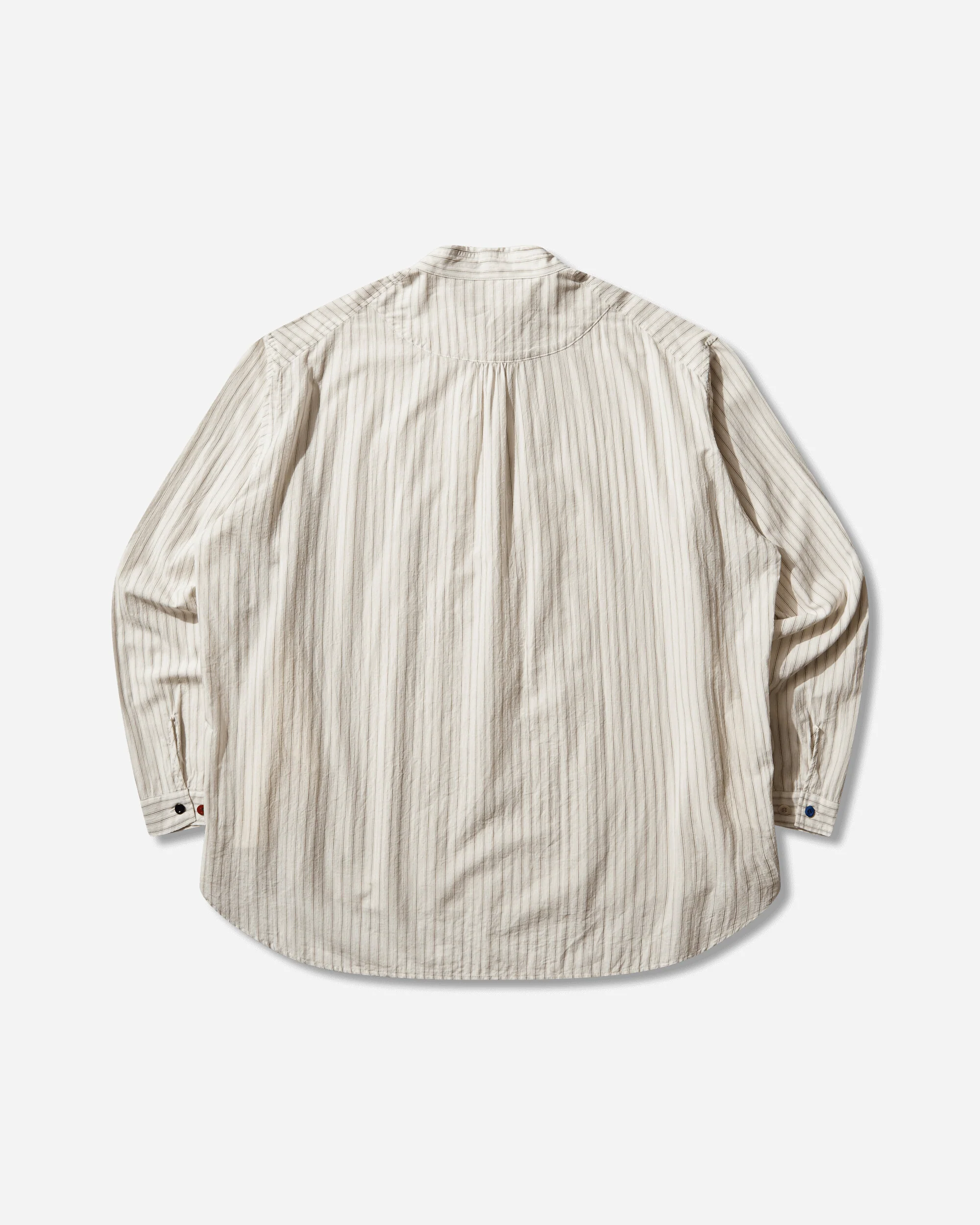 Men's Cotton Pullover Shirt Brown Stripe - Image 2