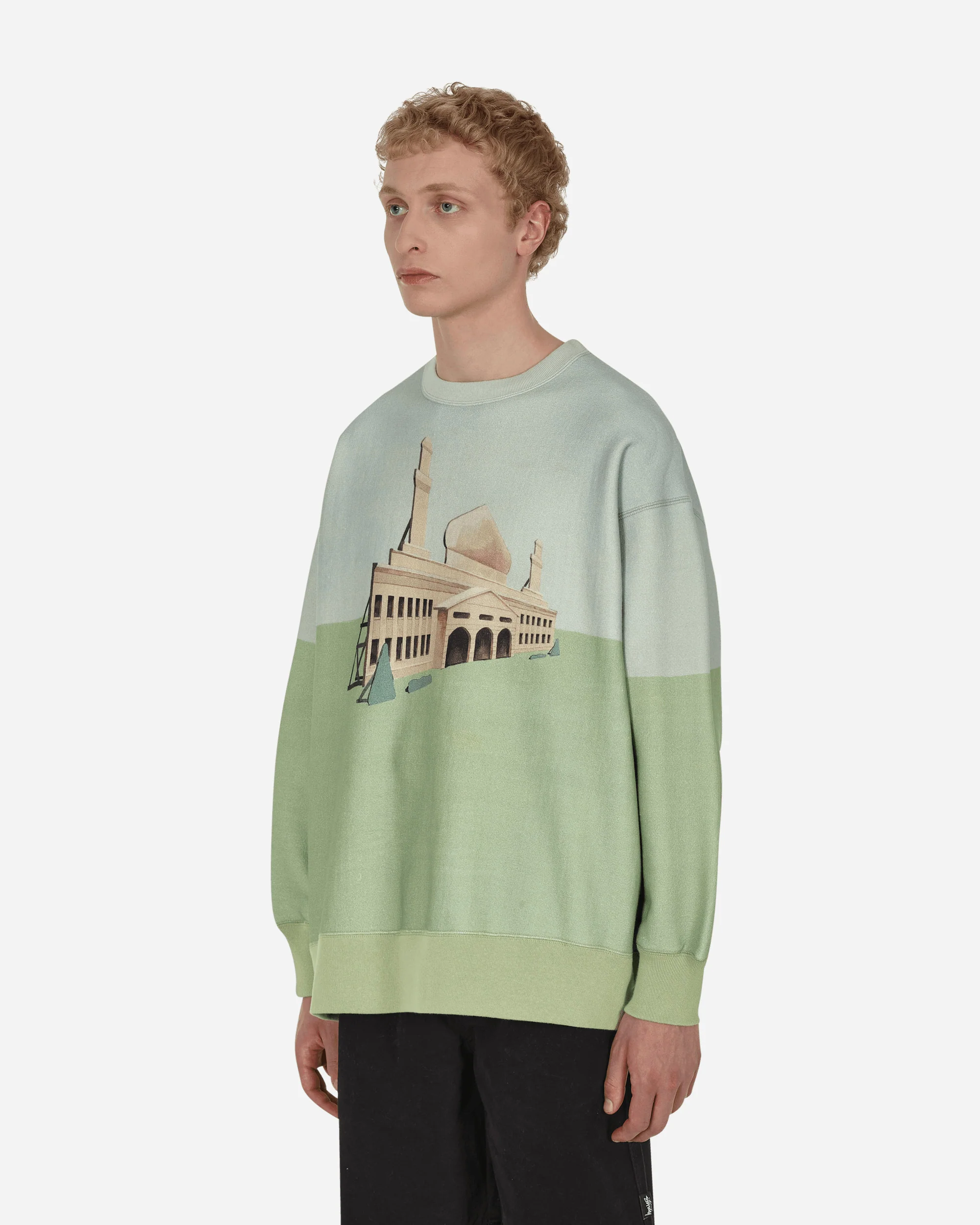Graphic Crewneck Sweatshirt Green - Image 2