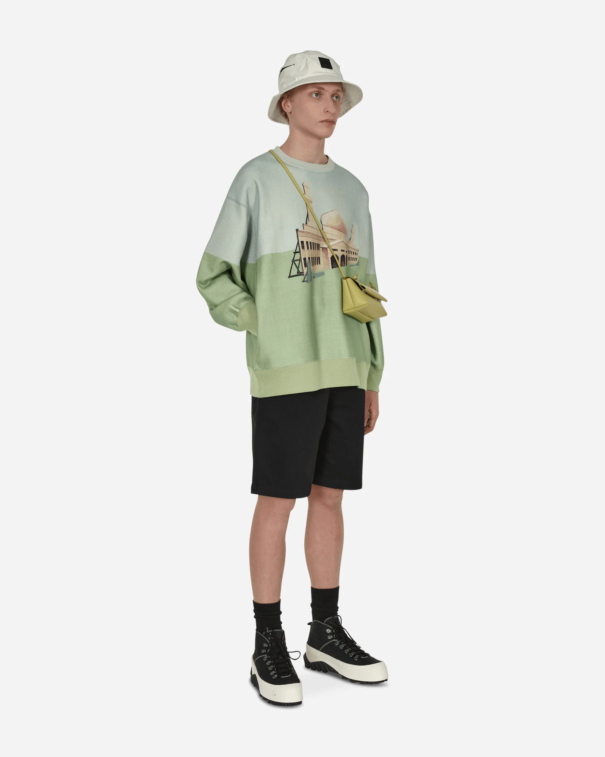 Graphic Crewneck Sweatshirt Green - Image 4