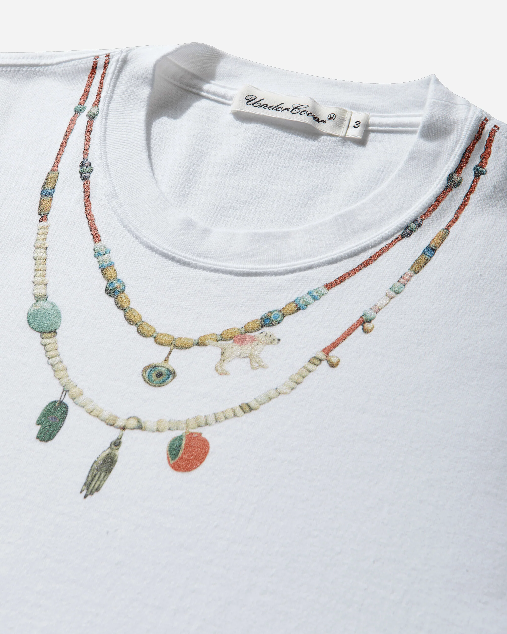 Women's Trompe L'œil Necklace T-Shirt White - Image 3