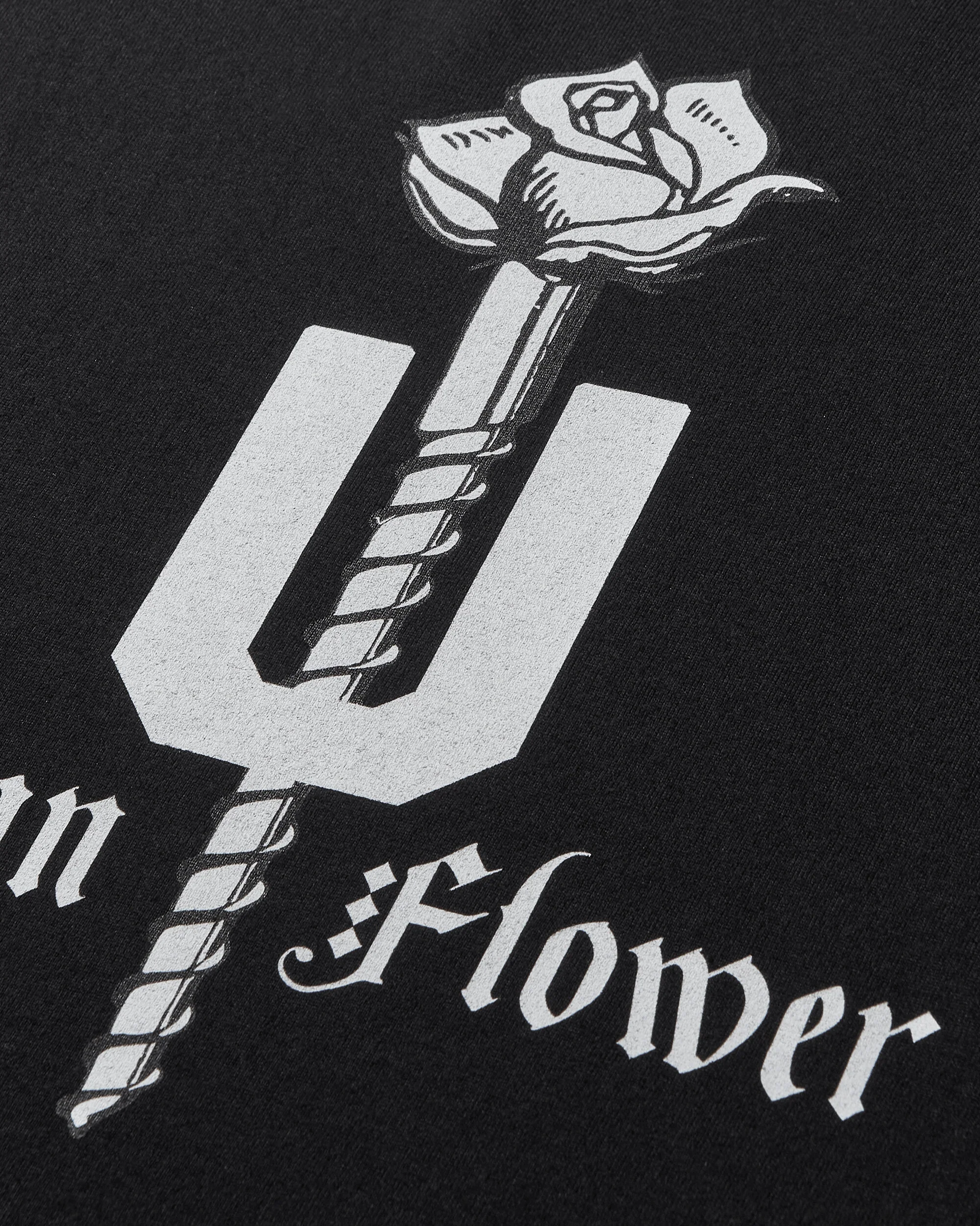Women's Urban Flower Longsleeve T-Shirt Black - Image 3