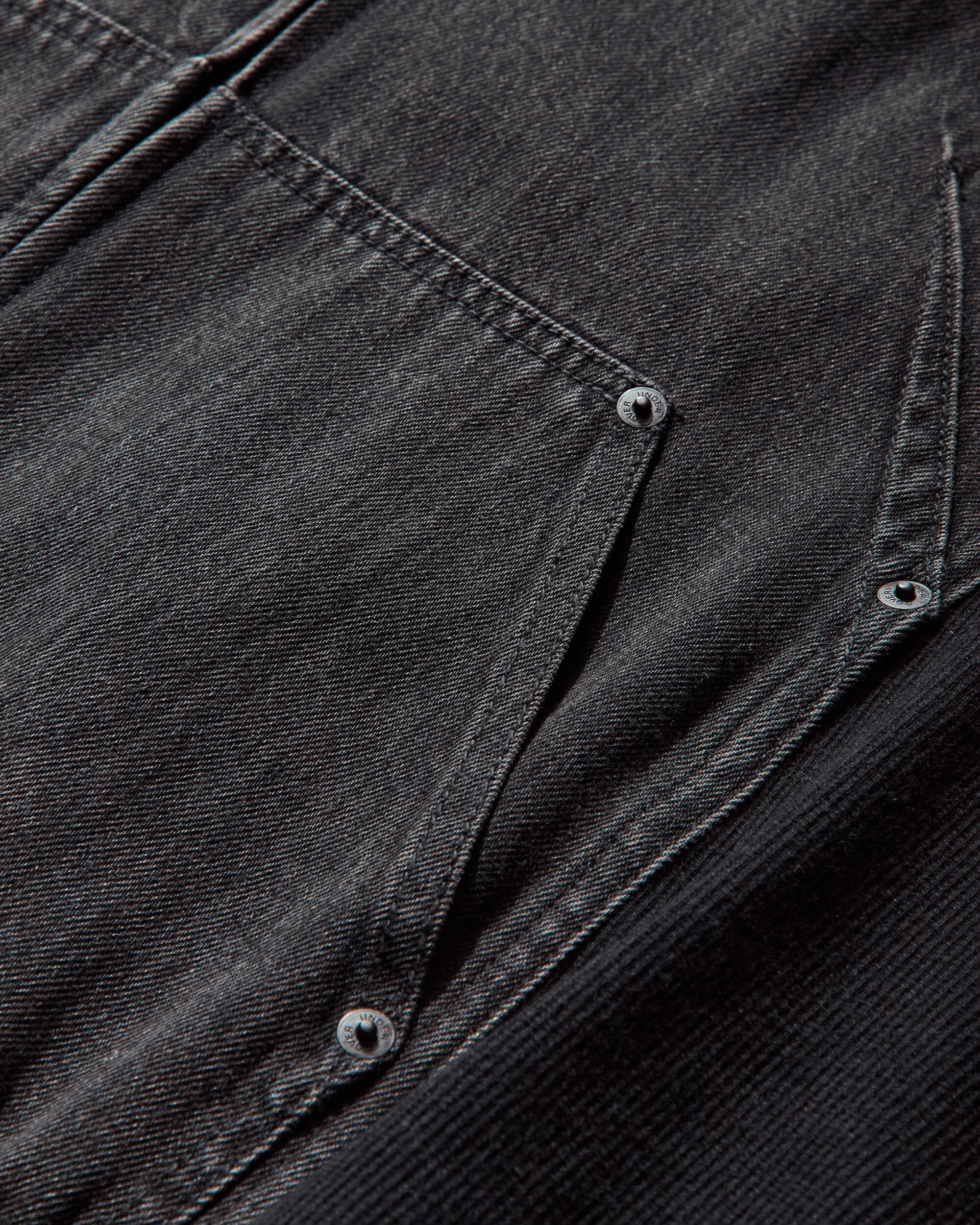 Women's Denim and Cotton Zip Hoodie Black - Image 4