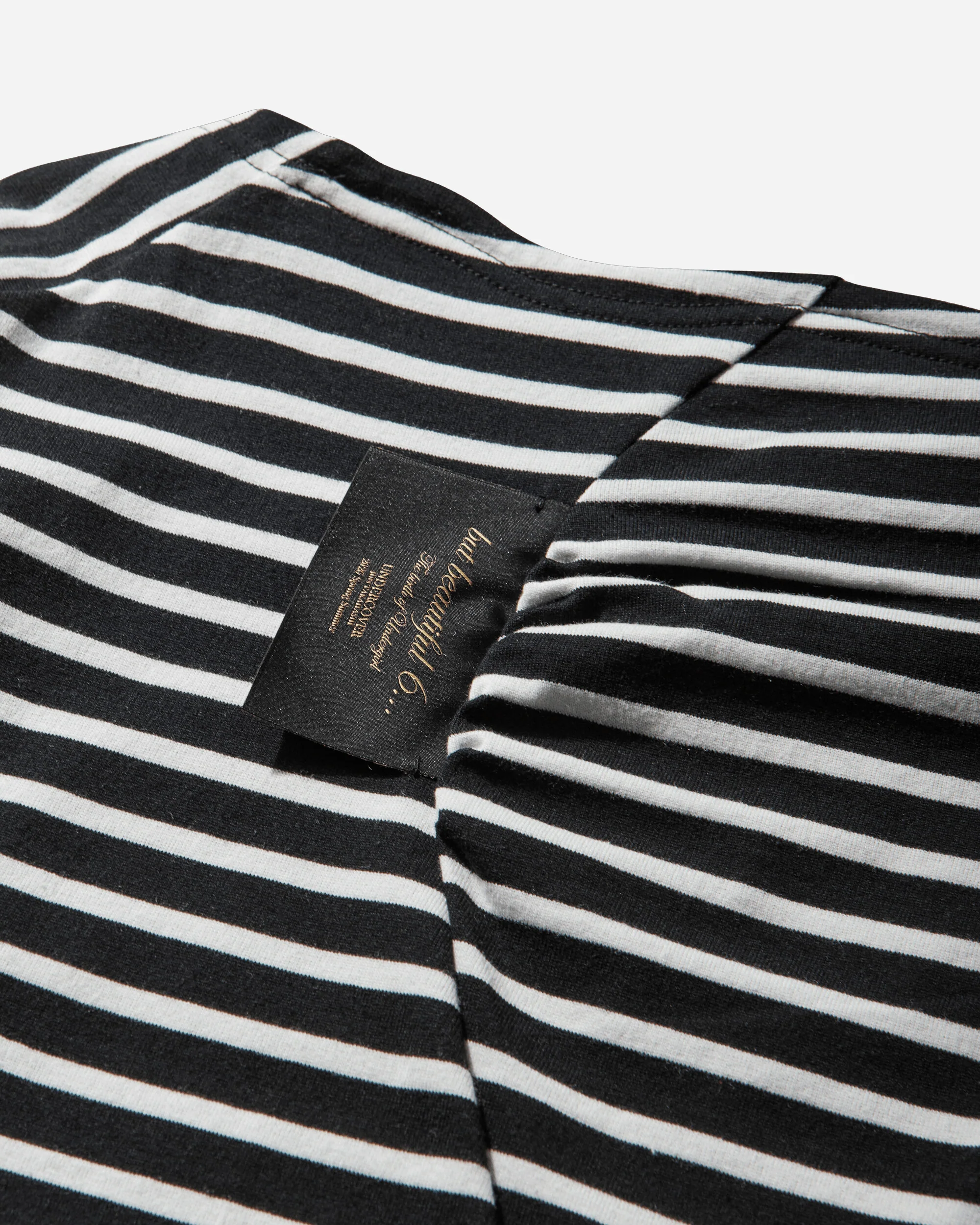 Women's Striped Longsleeve T-Shirt Black - Image 3