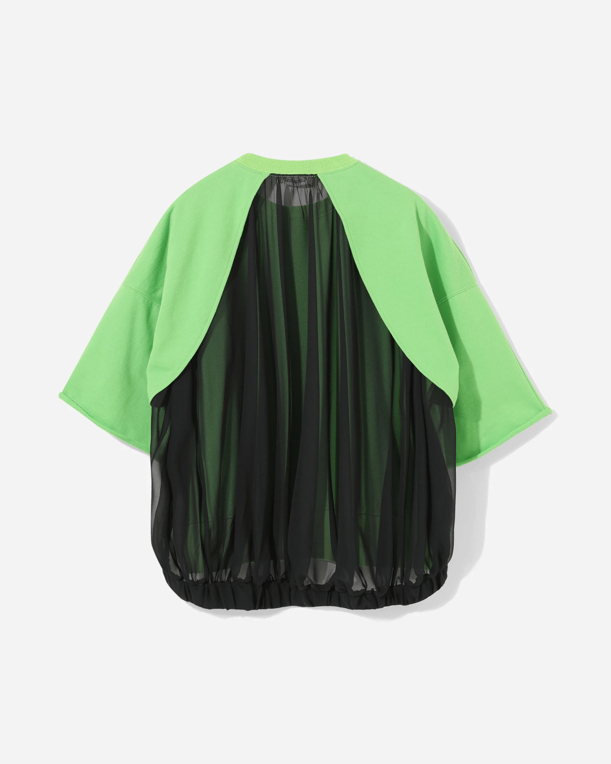 Women's Mesh Cotton T-Shirt Light Green - Image 2