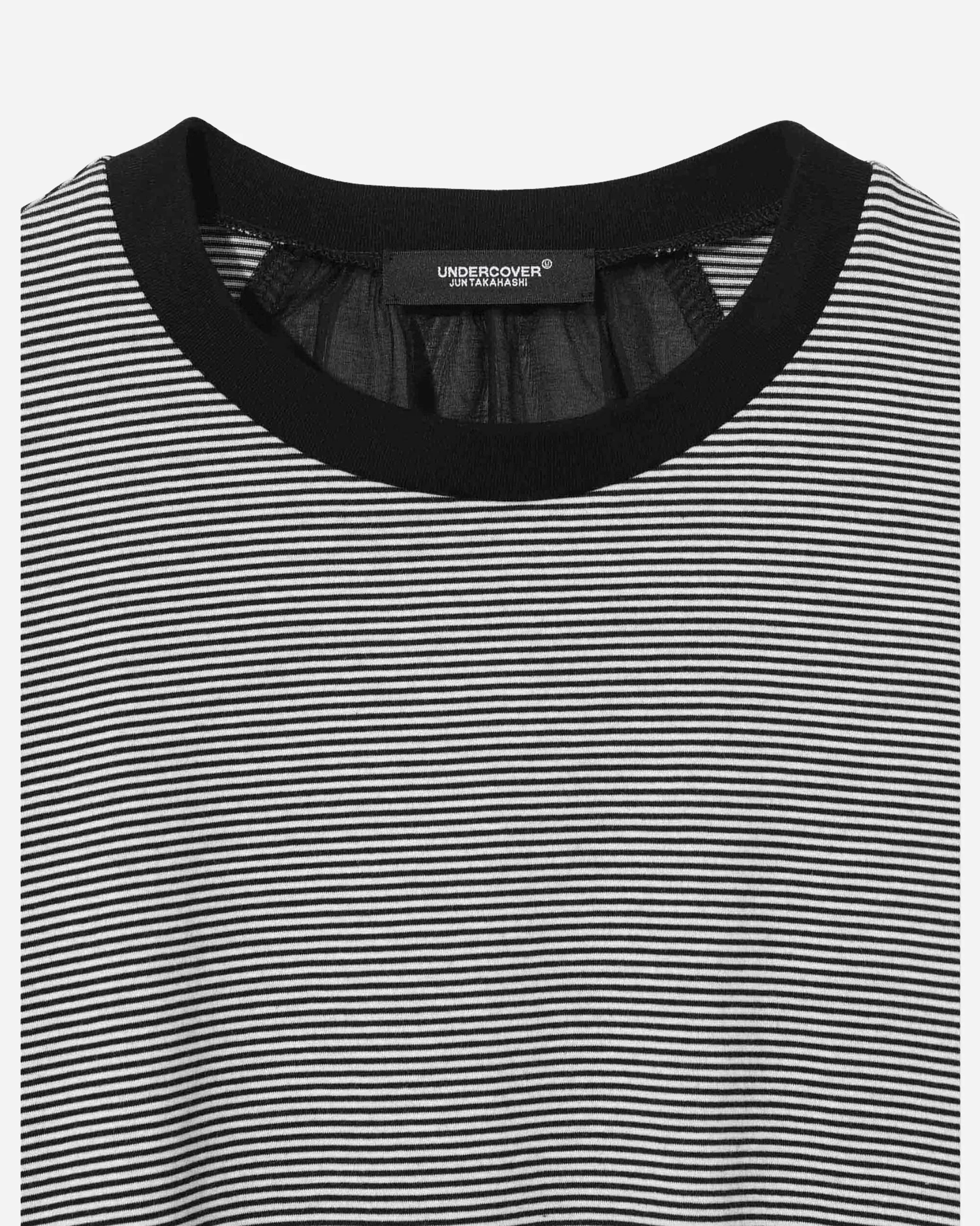 Women's Striped T-Shirt Black - Image 3