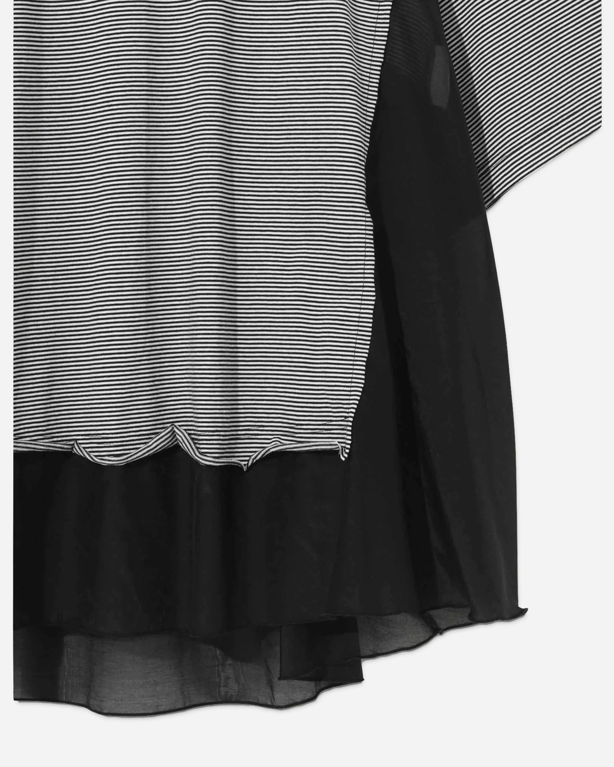Women's Striped T-Shirt Black - Image 4