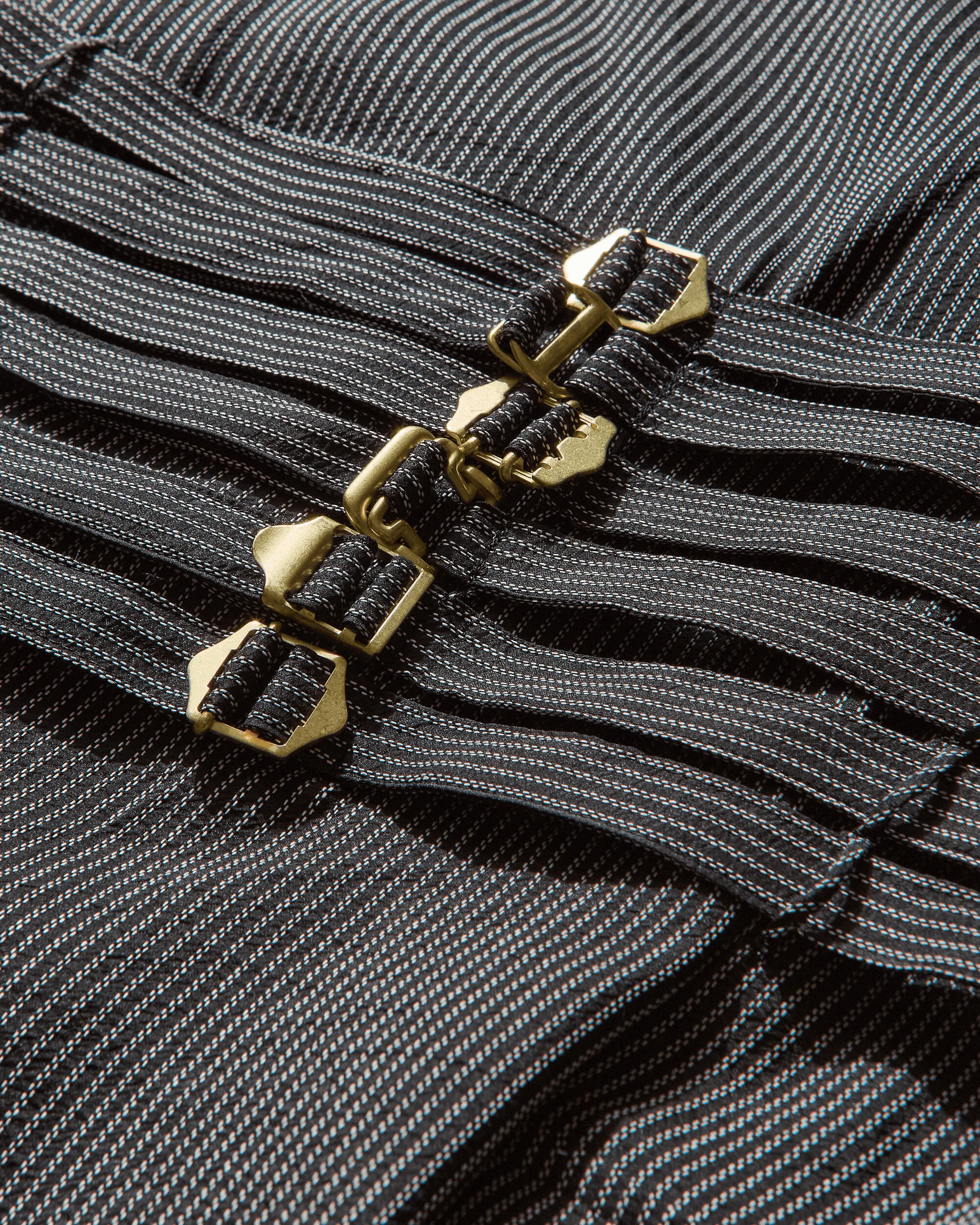 Women's Silk Japanese Paper Camisole Dress Black Stripe - Image 4
