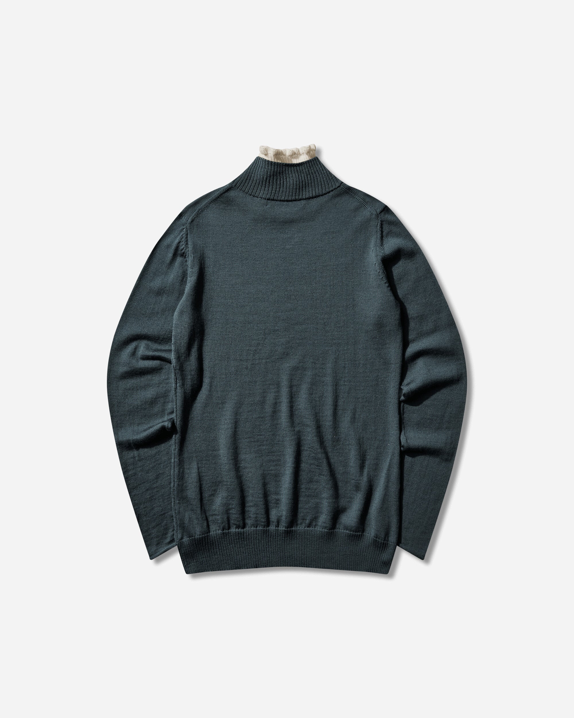Women's Wool Turtleneck Sweater Grey Blue - Image 2