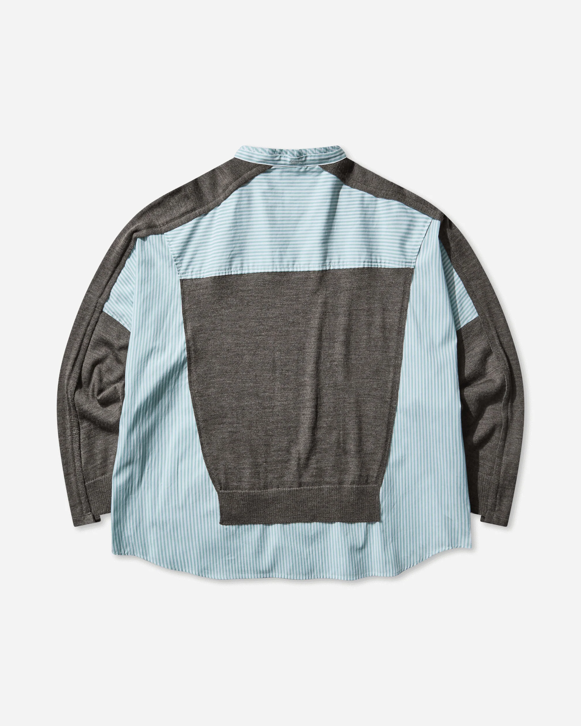 Women's Wool and Cotton Sweater Gray / Brown - Image 2