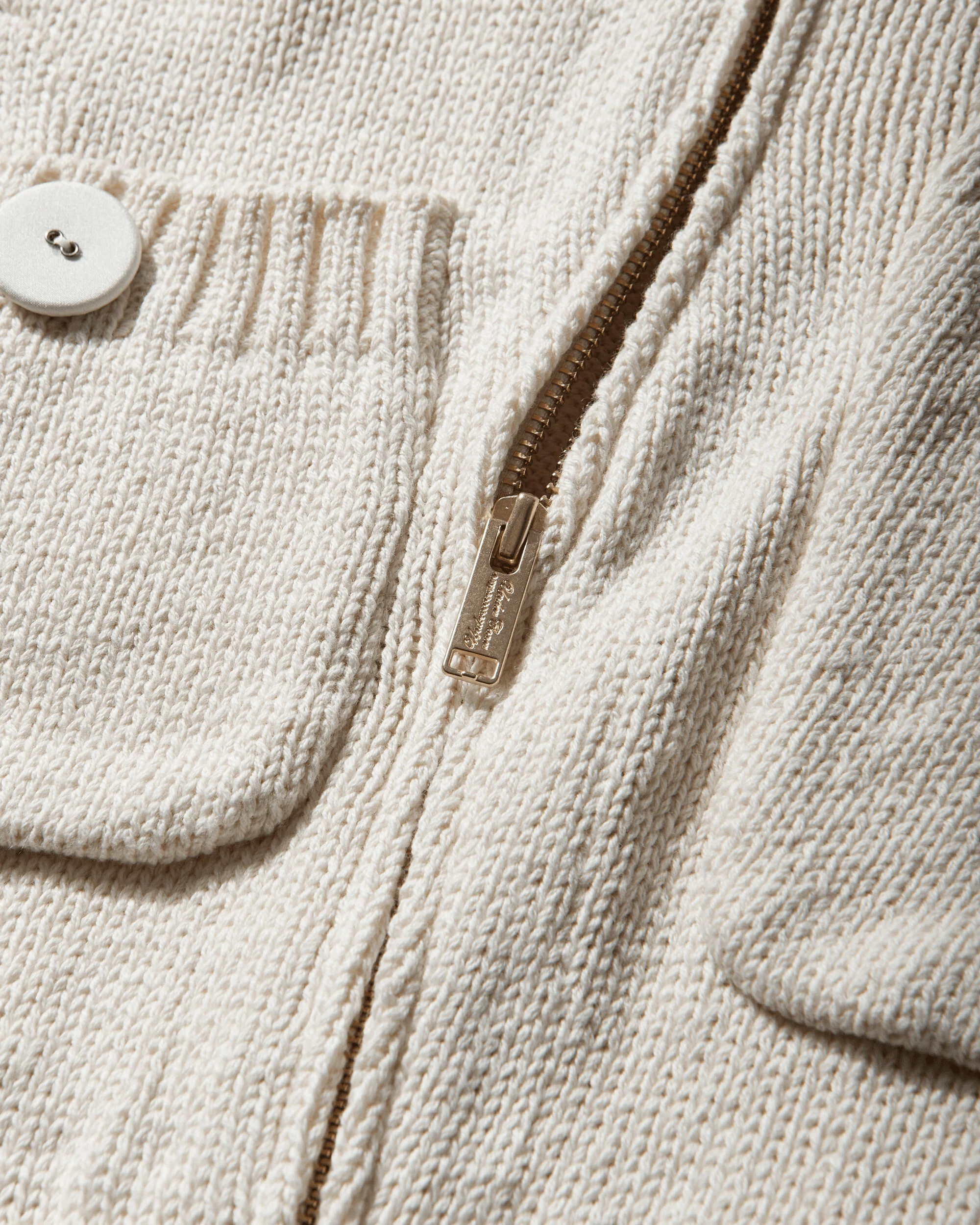 Women's Zip Cardigan Off White - Image 3