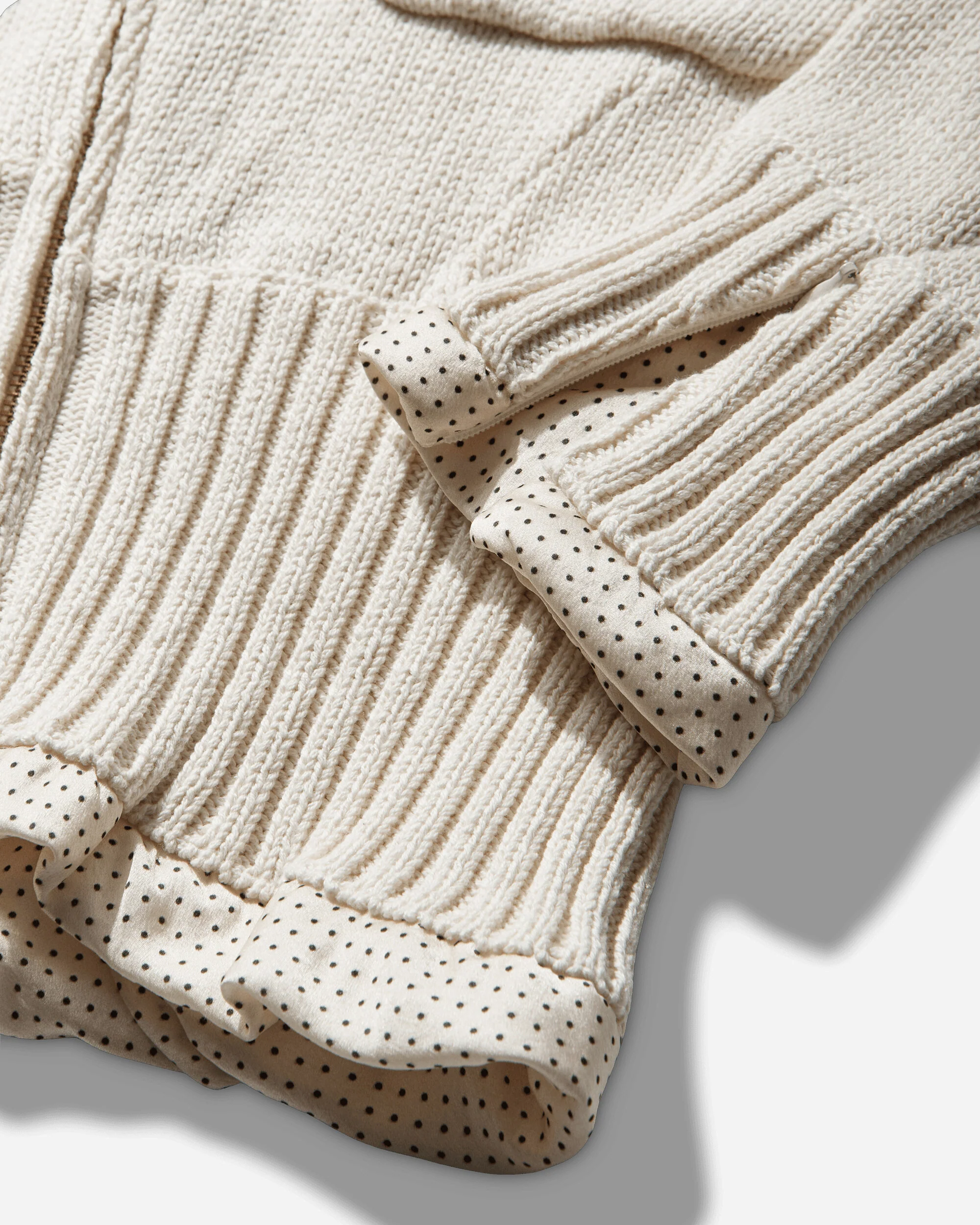 Women's Zip Cardigan Off White - Image 4