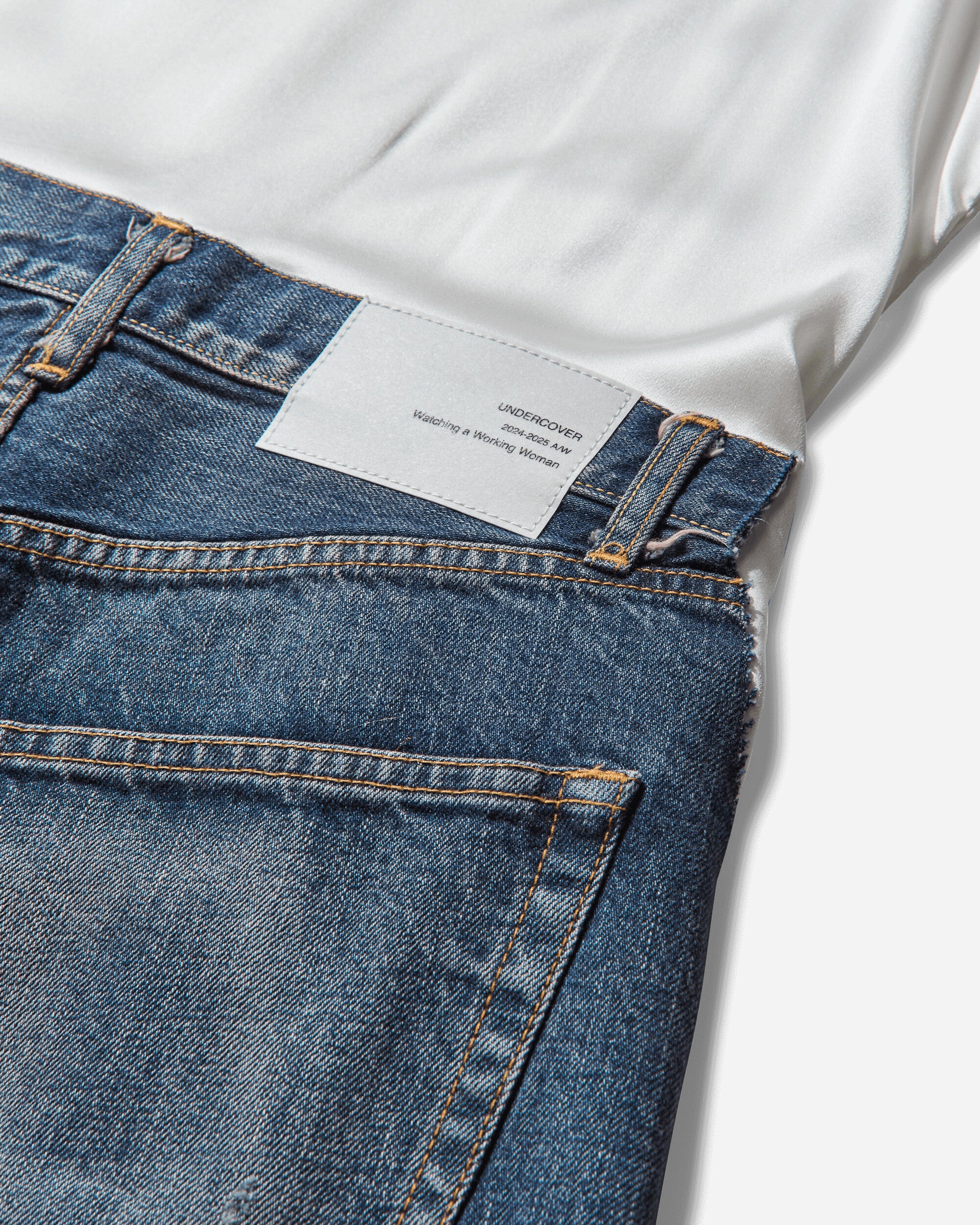 Women's All-In-One Denim Pants Light Blue Indigo - Image 4