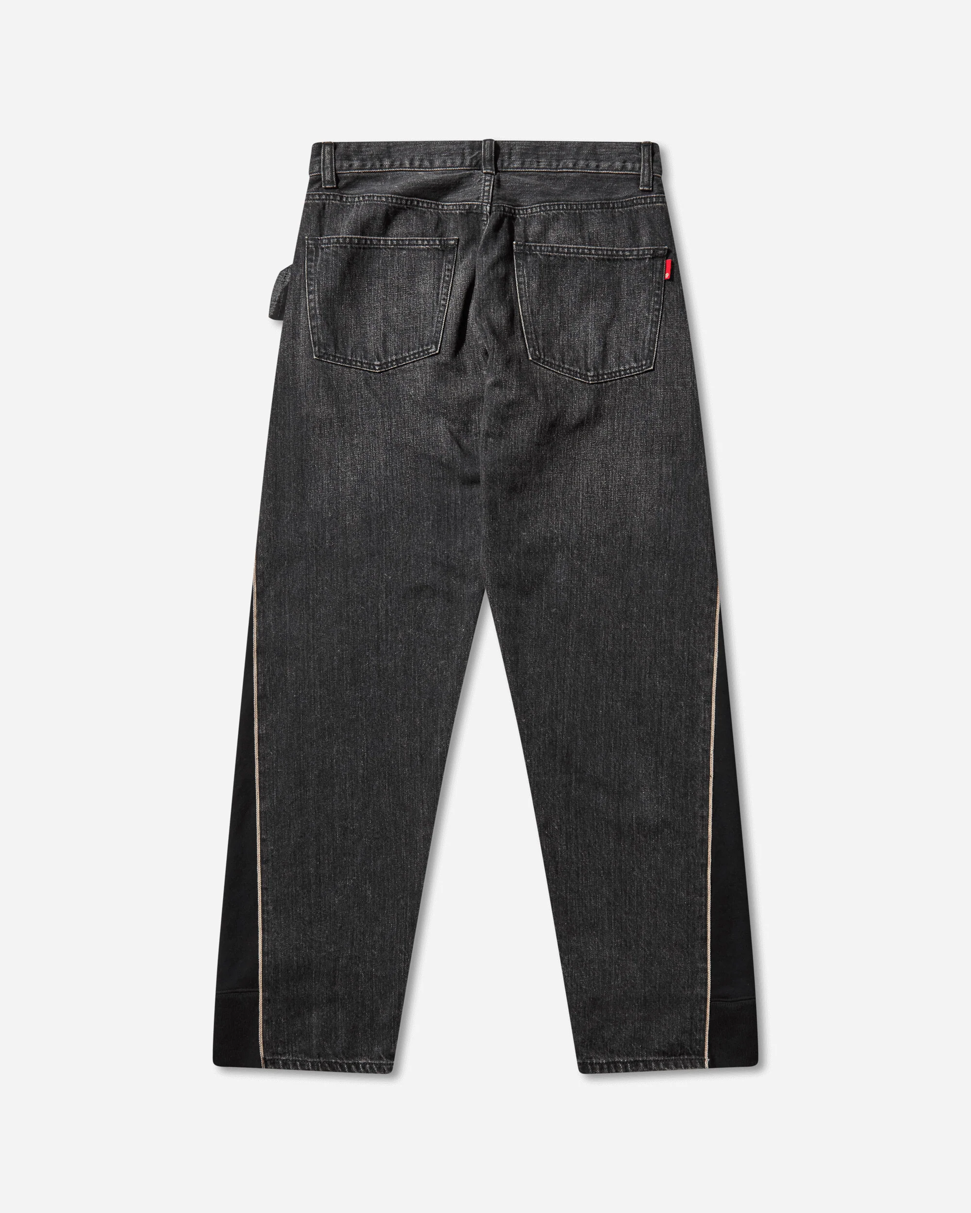 Women's Cotton Fleece Selvedge Denim Pants Black - Image 2