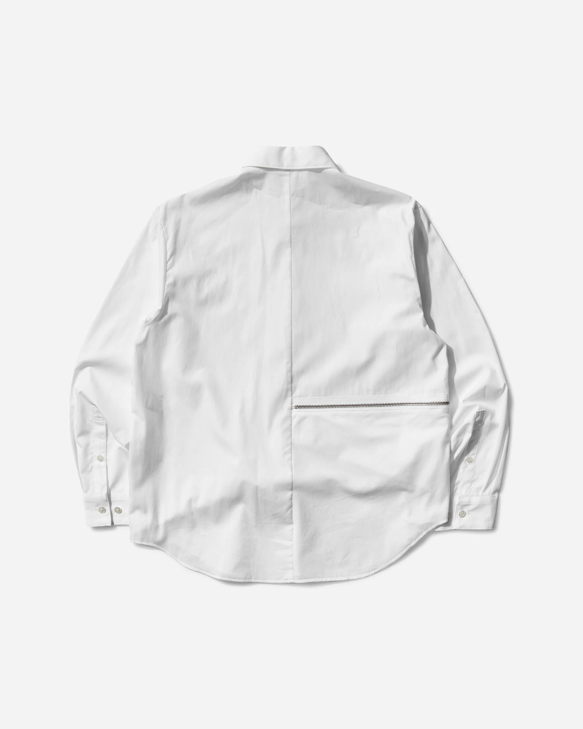 Women's Asymmetrical Zip Shirt White - Image 2