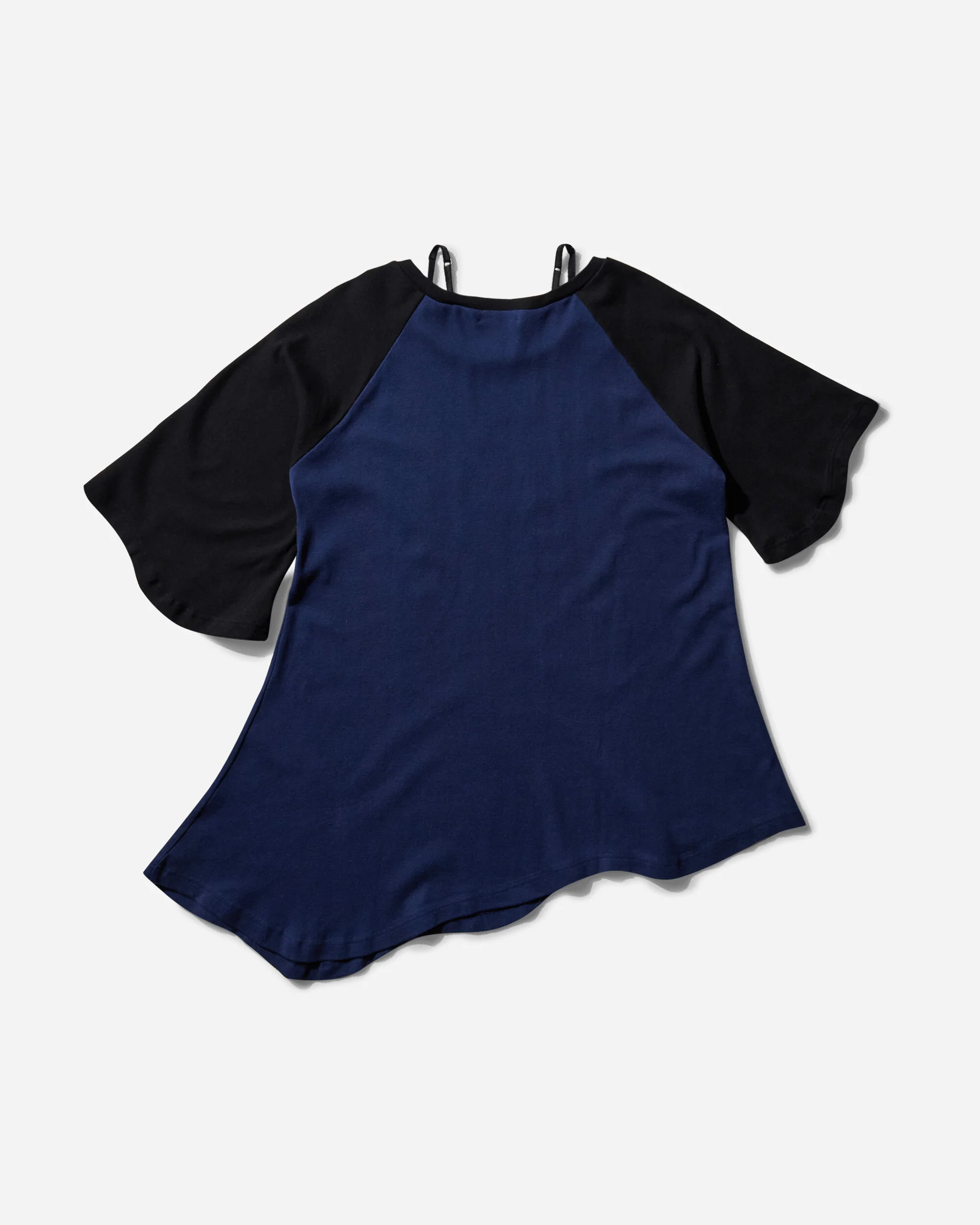 Women's Shoulder Strap Raglan T-Shirt Navy - Image 2