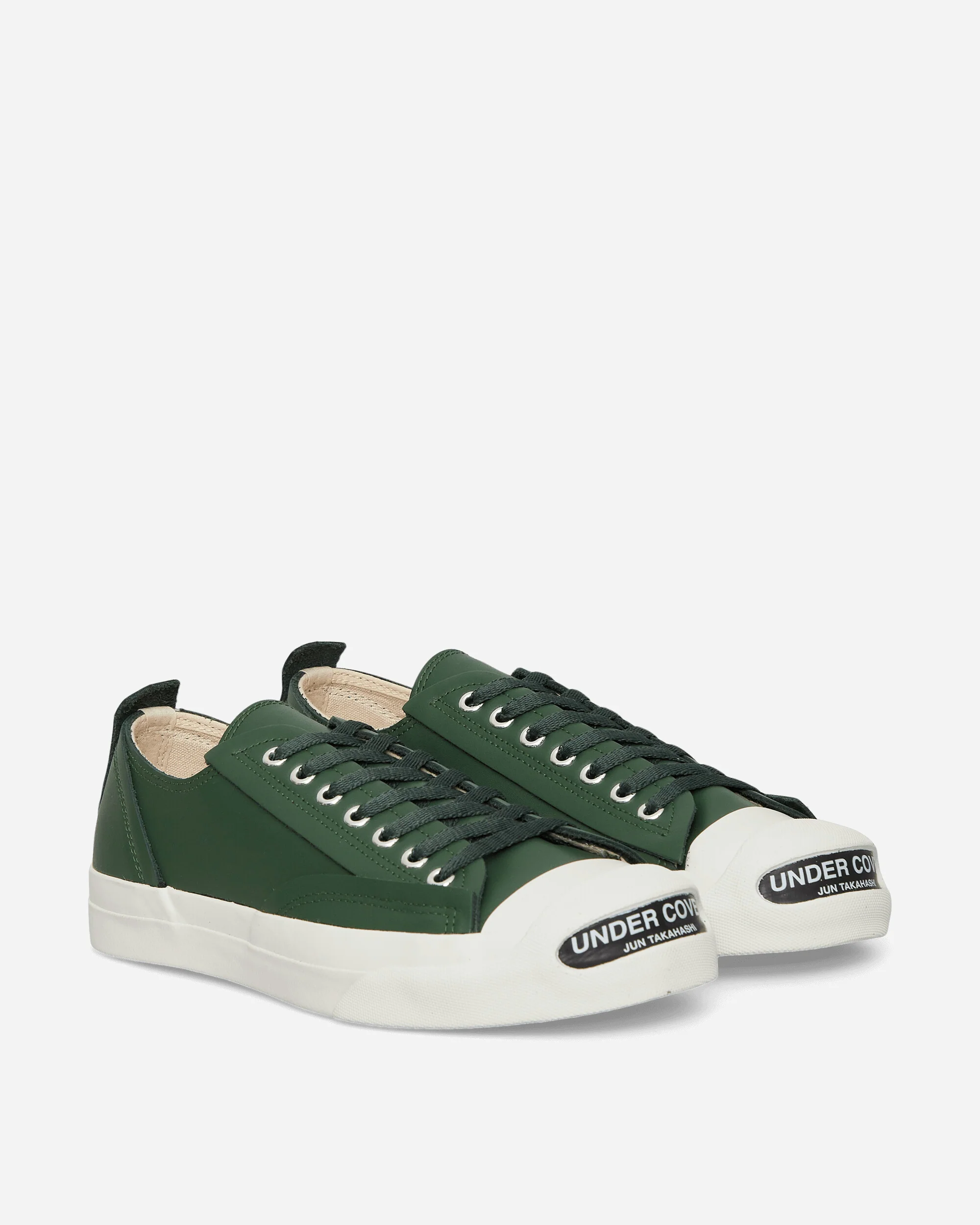 Men's Toe Logo Leather Sneakers Green - Image 2