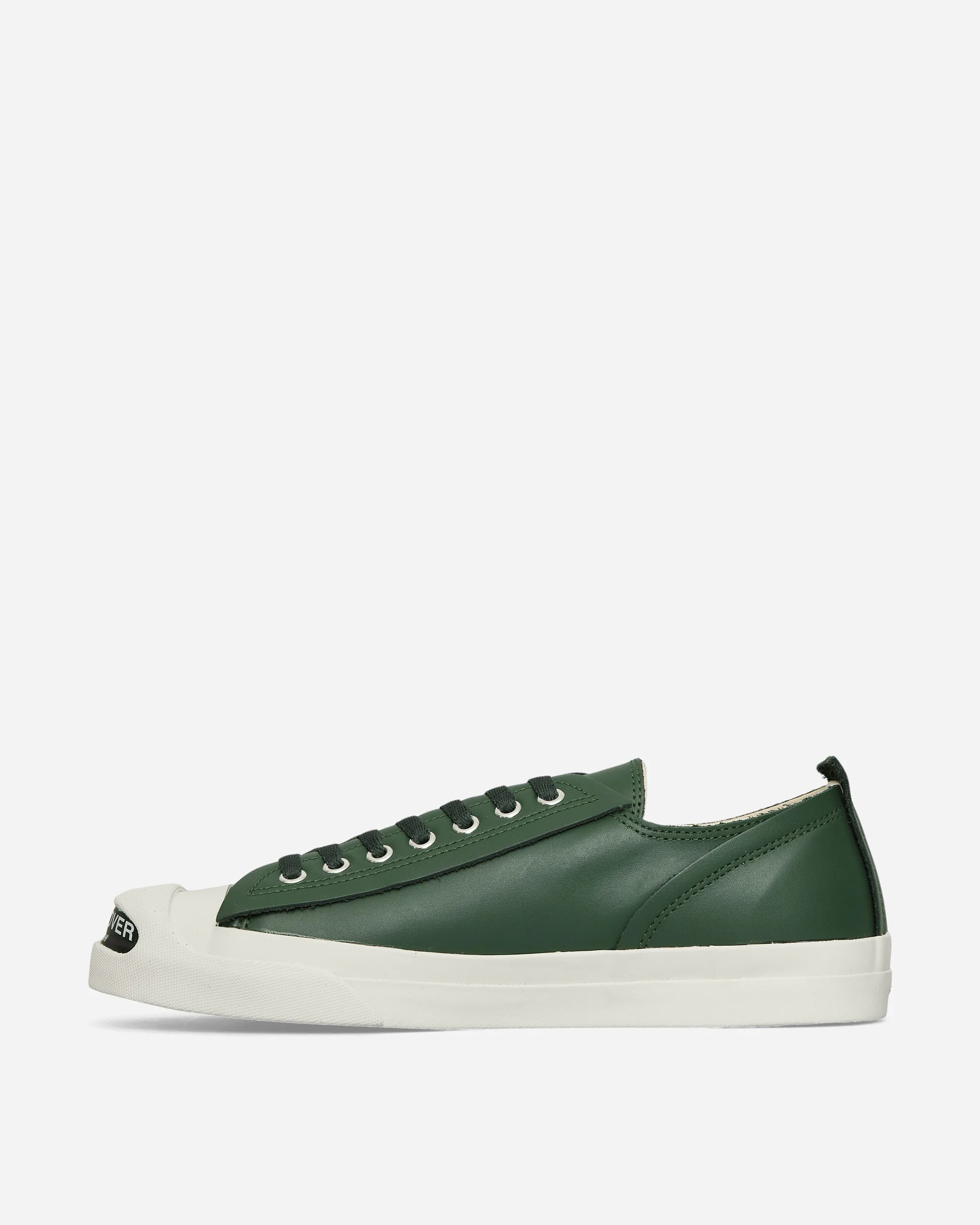 Men's Toe Logo Leather Sneakers Green - Image 3