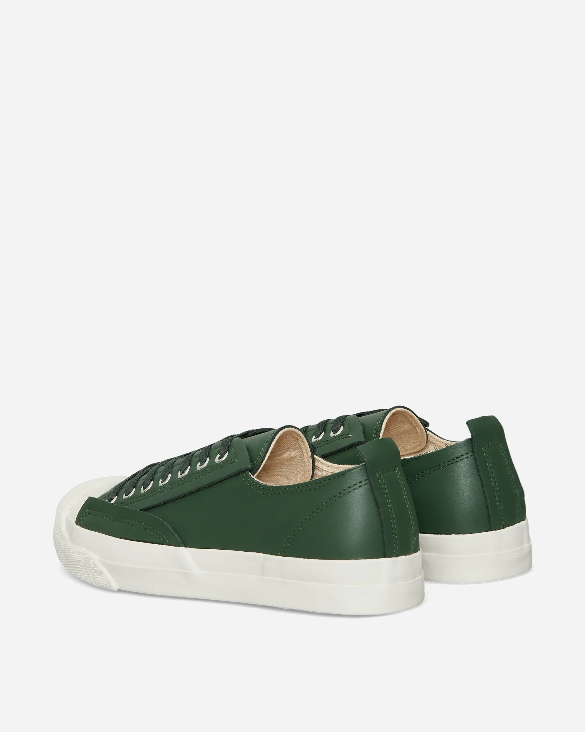 Men's Toe Logo Leather Sneakers Green - Image 4