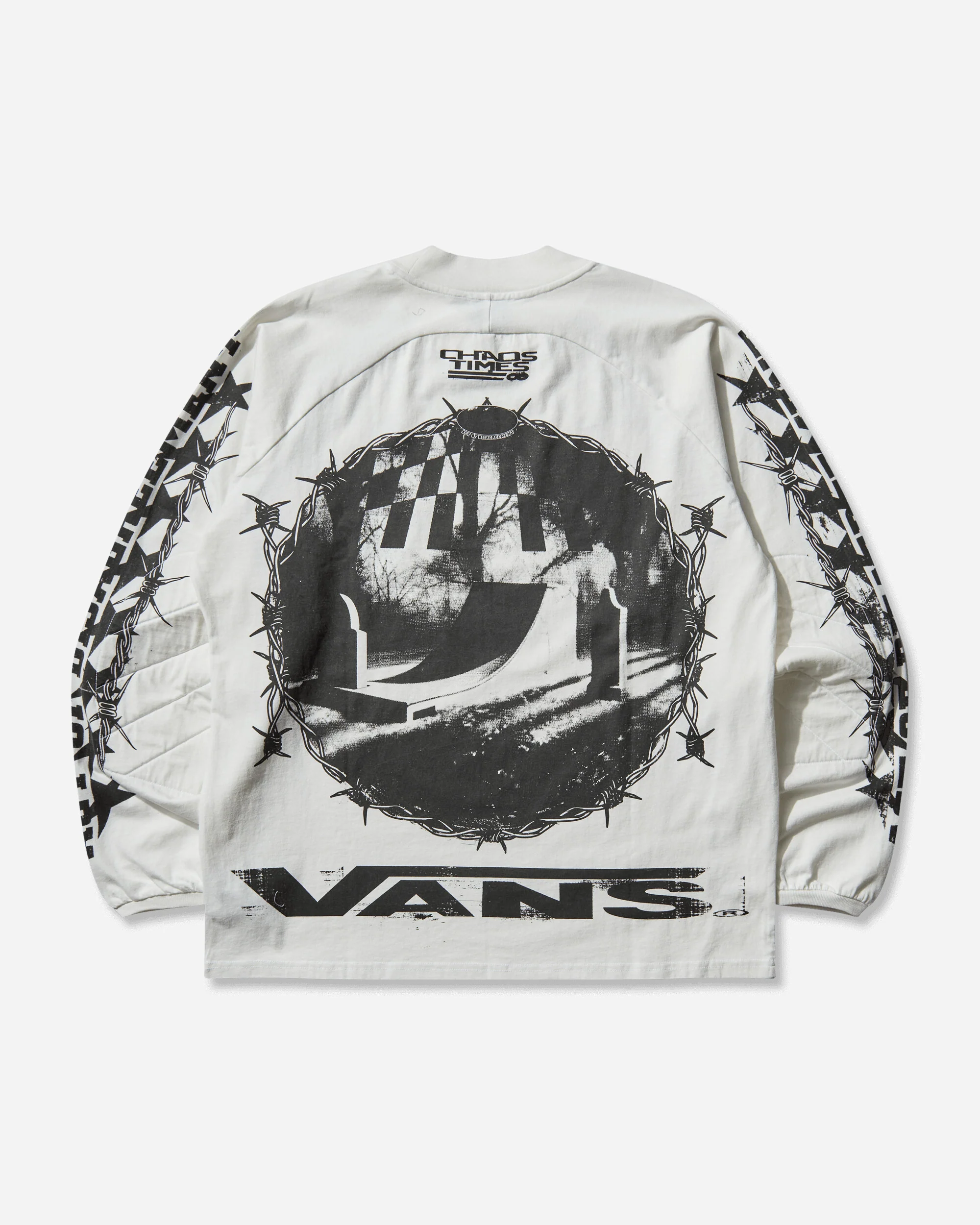 Act of Disagreement Hazard Longsleeve T-Shirt White - Image 2