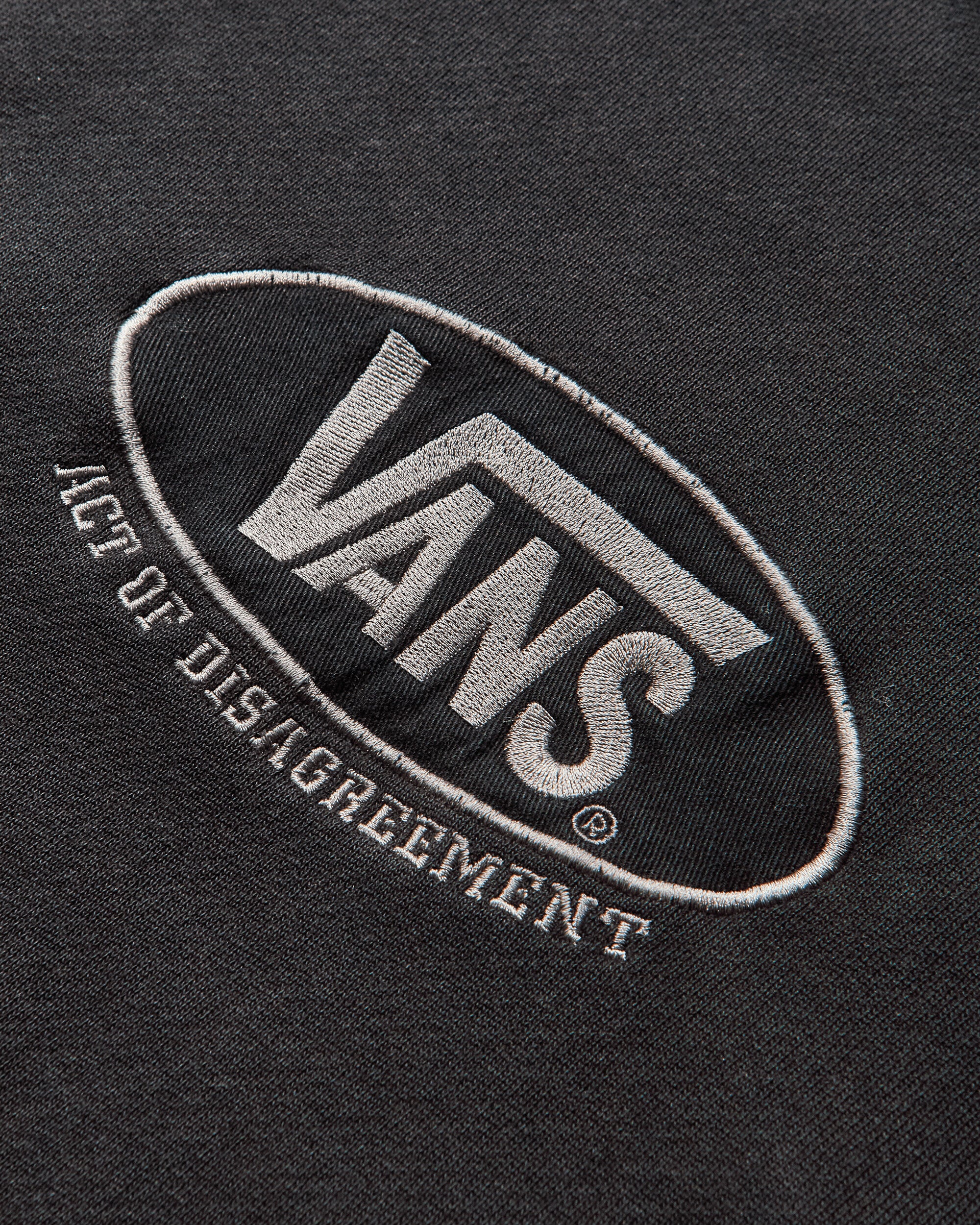 Act of Disagreement Oval Logo Hoodie Washed Black - Image 3