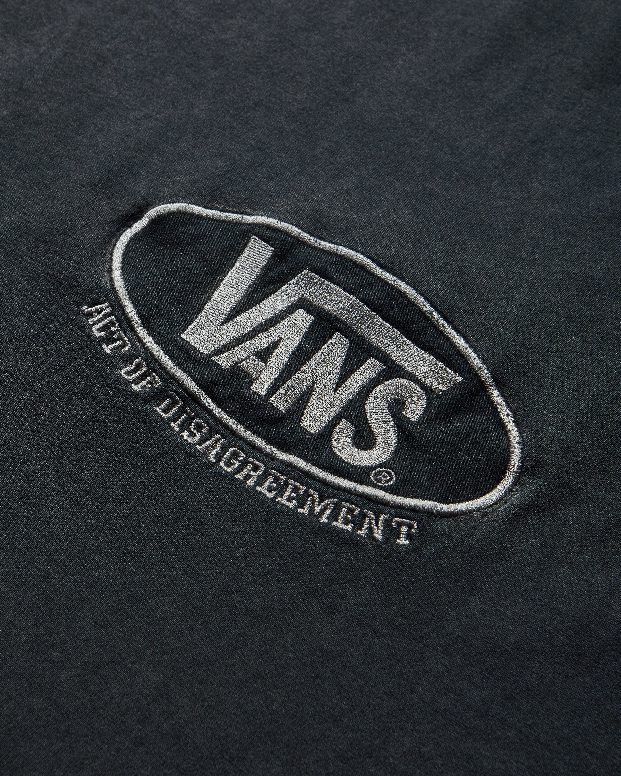 Act of Disagreement Oval Logo T-Shirt Washed Black - Image 3