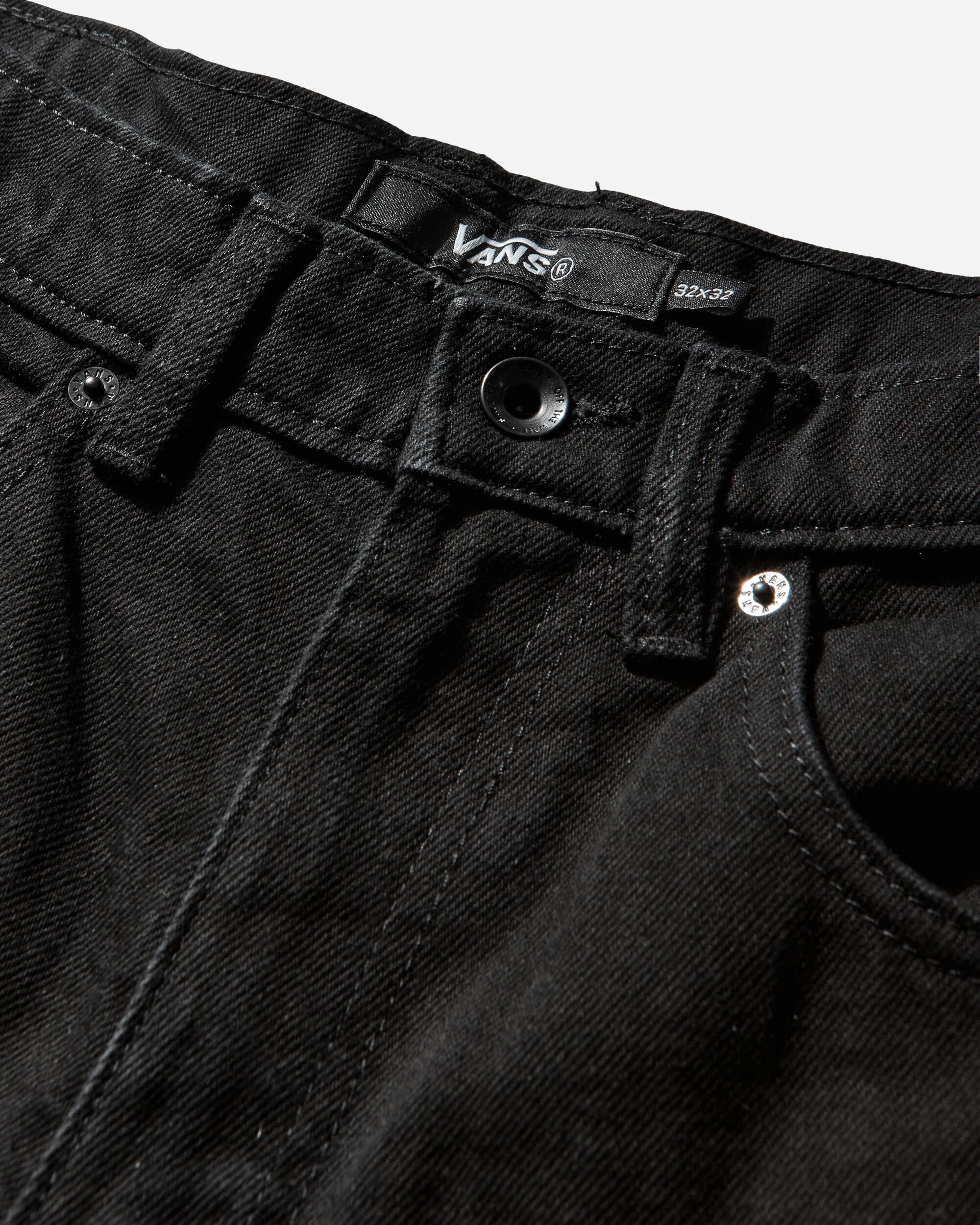 Men's Check-5 Baggy Denim Pants Black - Image 3