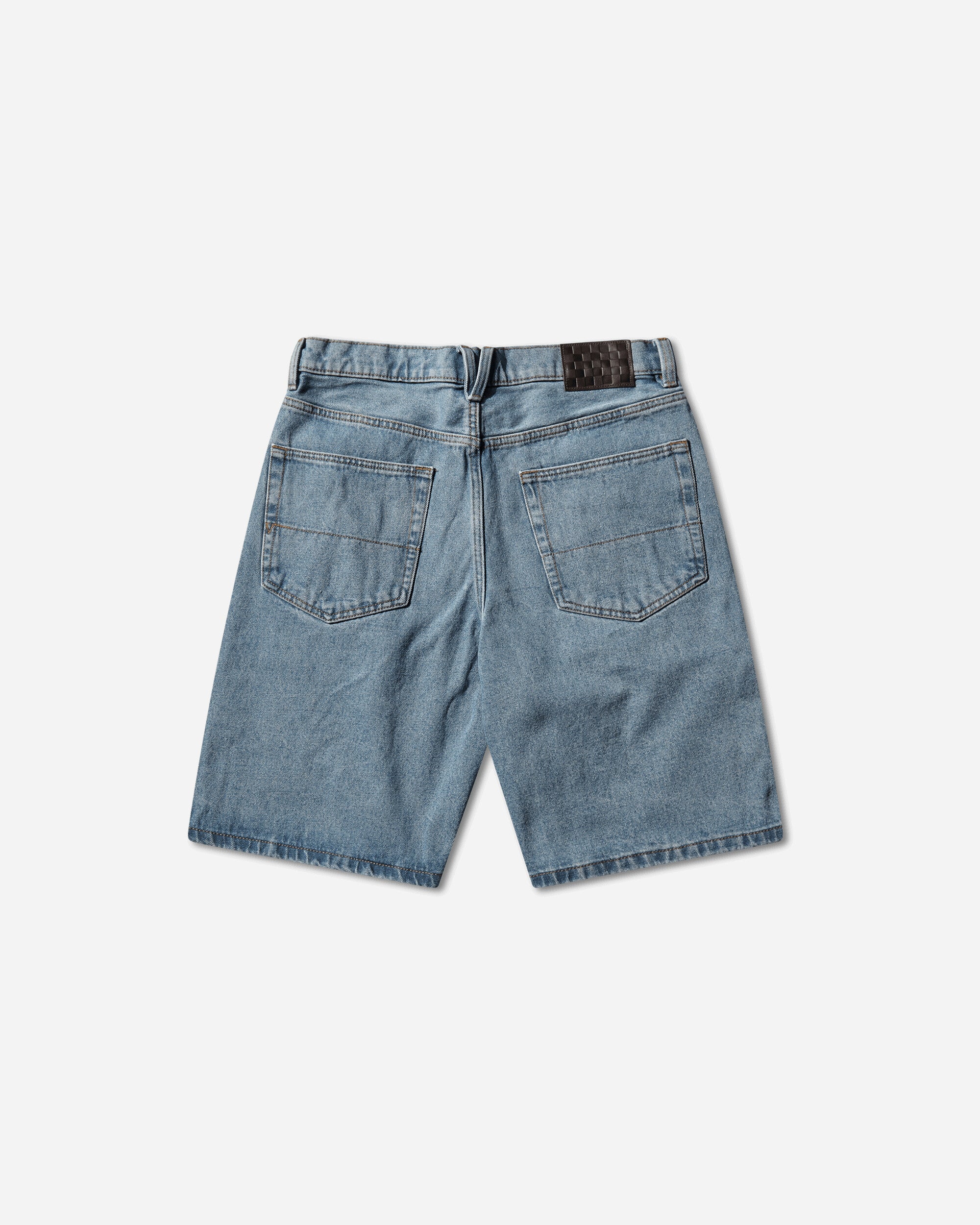 Men's Check-5 Baggy Denim Shorts Stonewash Blue - Image 2