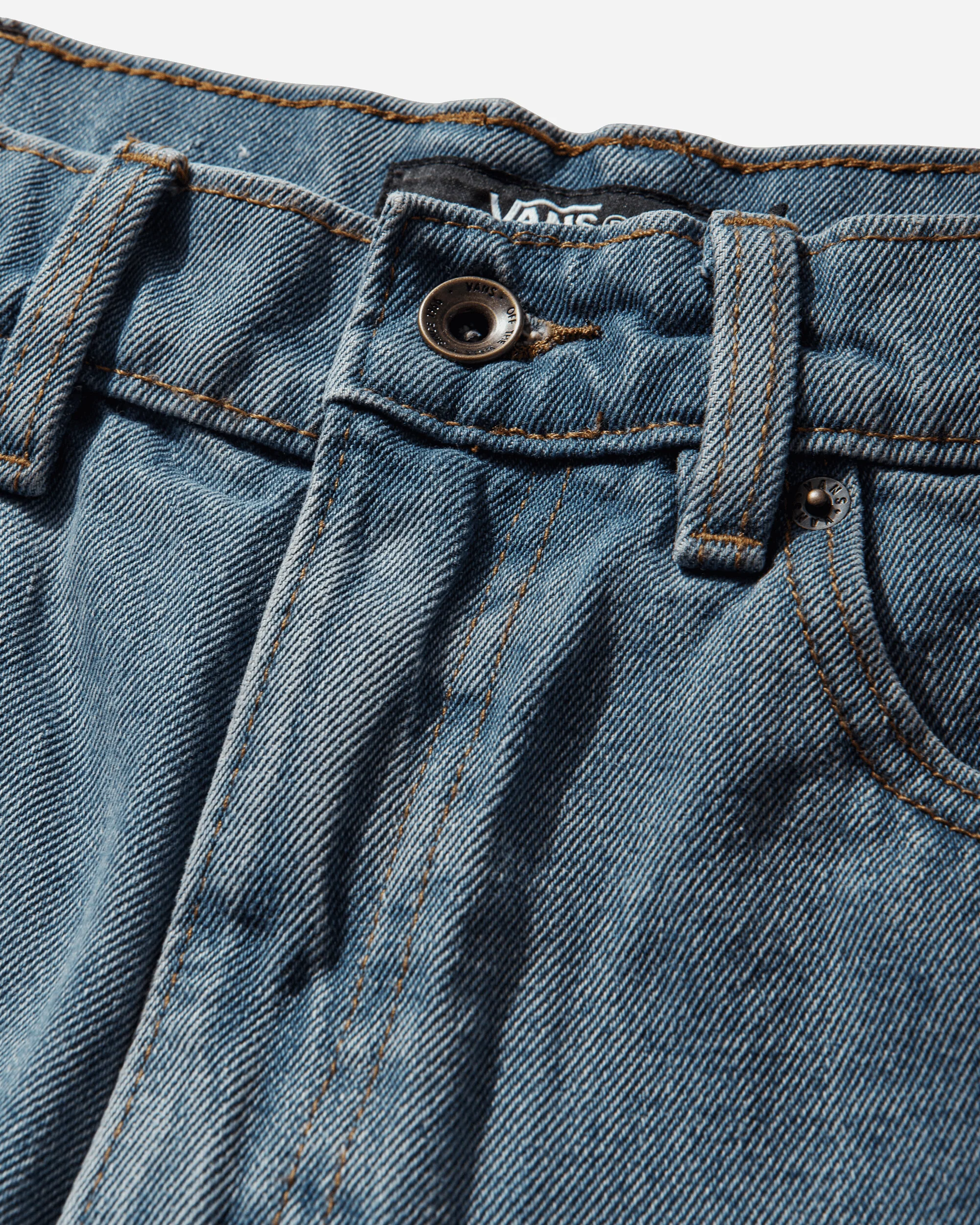 Men's Check-5 Baggy Denim Shorts Stonewash Blue - Image 3