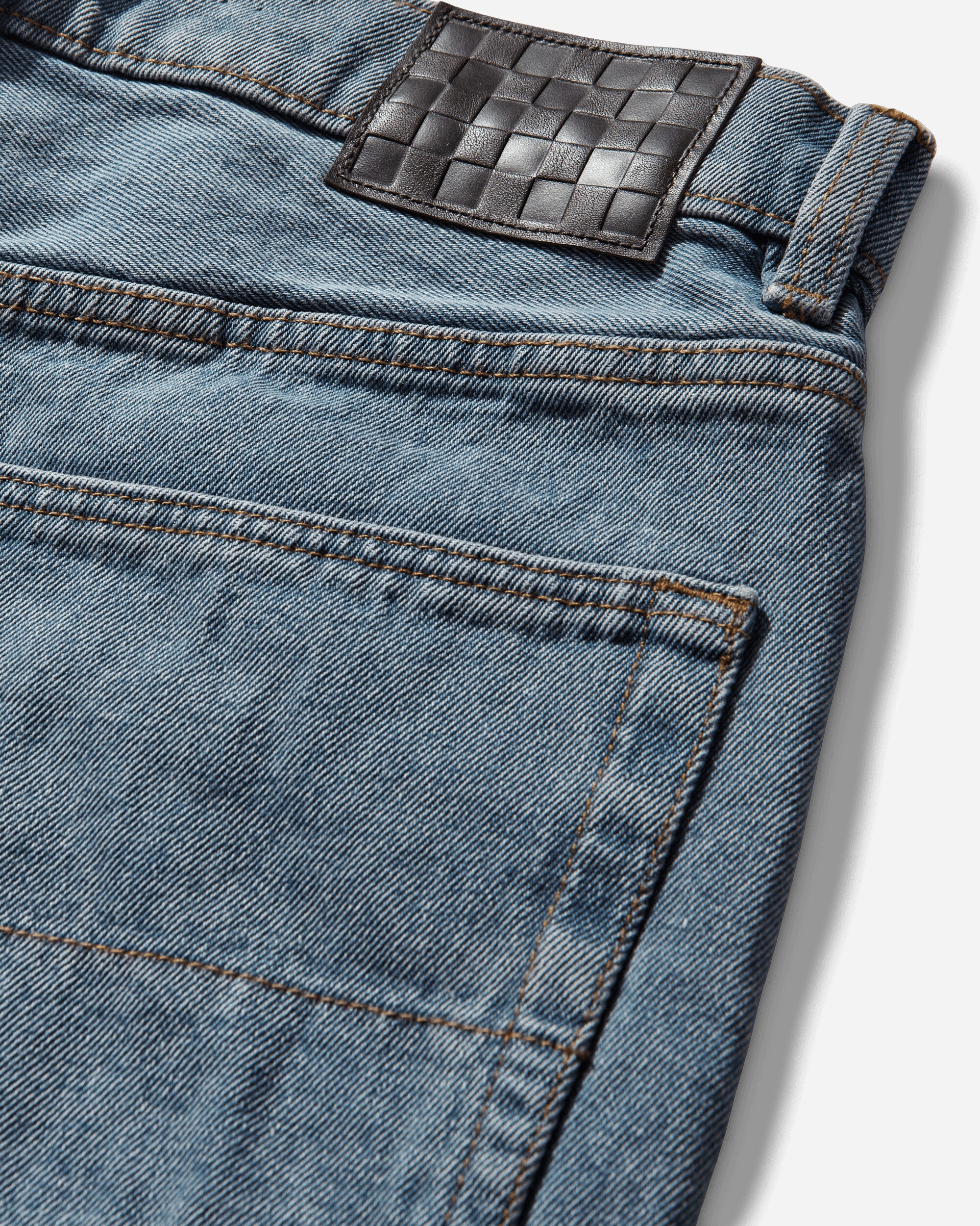 Men's Check-5 Baggy Denim Shorts Stonewash Blue - Image 4