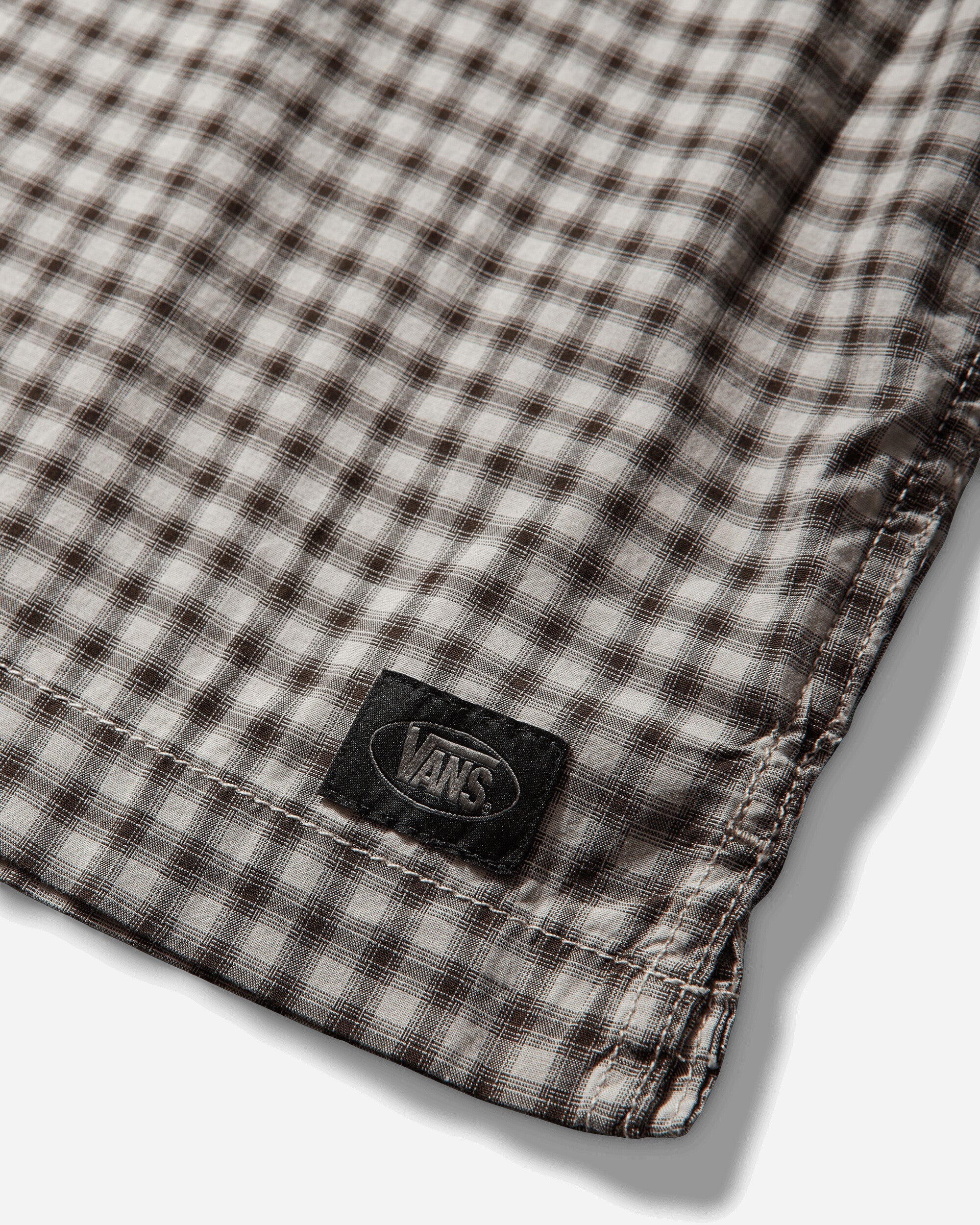 Men's Larkspur Mini Plaid Shirt Oatmeal / Demitasse - Image 4