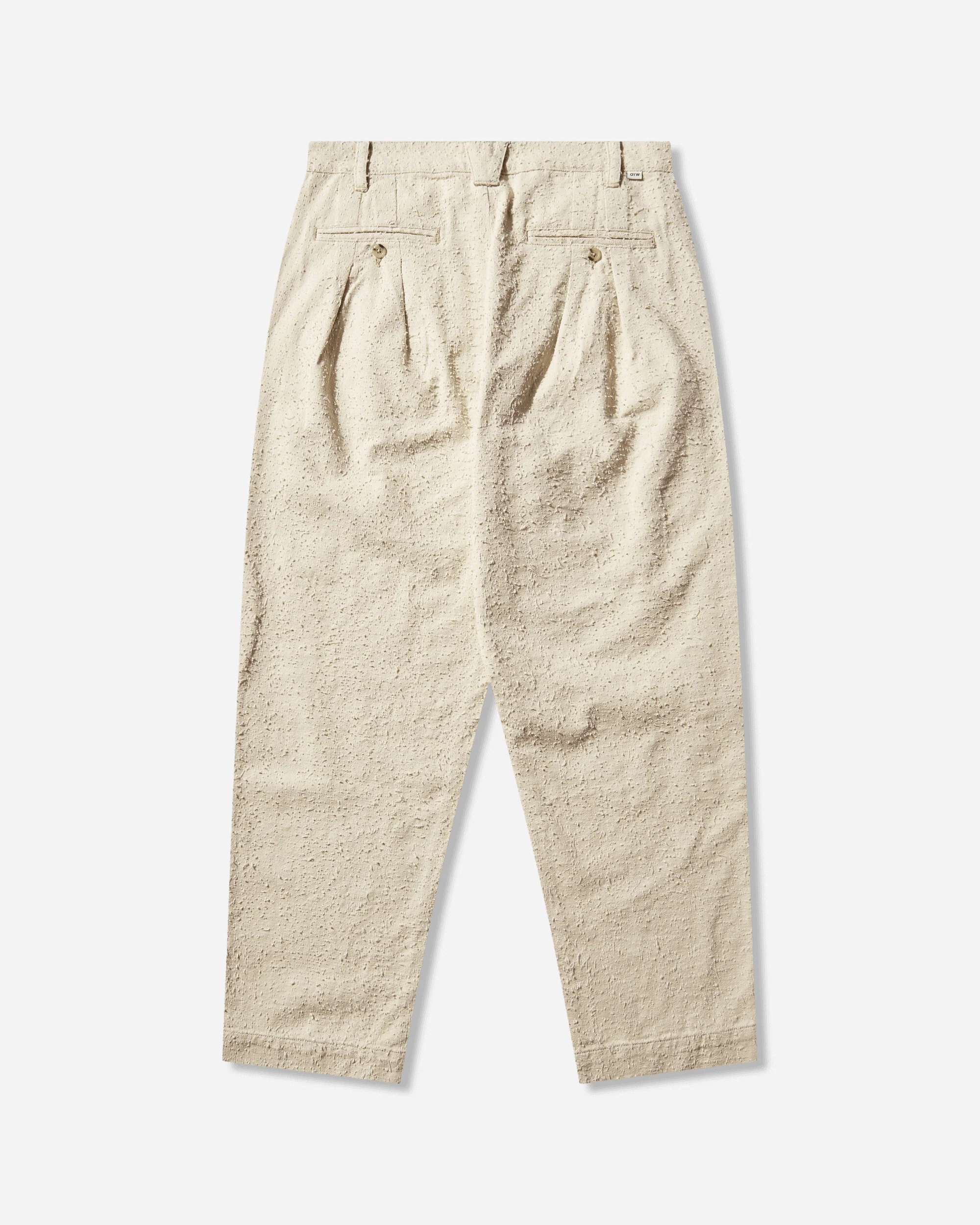 Men's Back Pleated Trousers Creme Brulee - Image 2