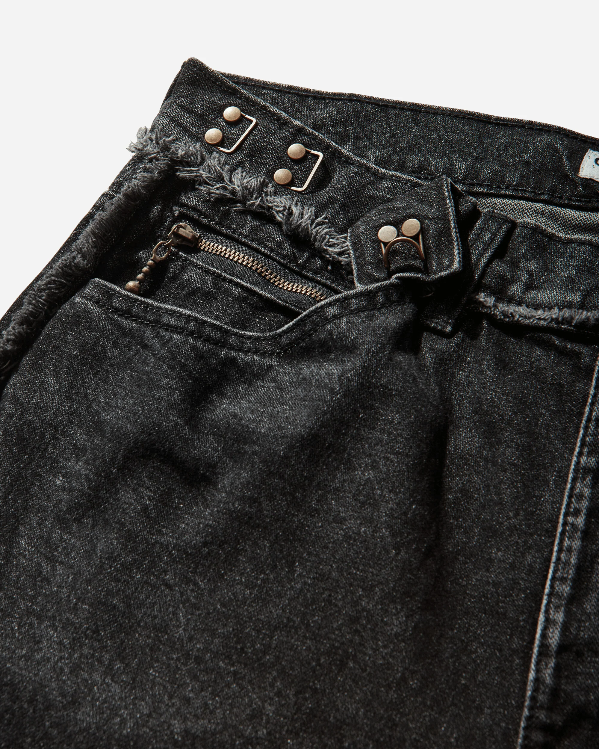Men's Five Pocket Denim Shorts Black - Image 3