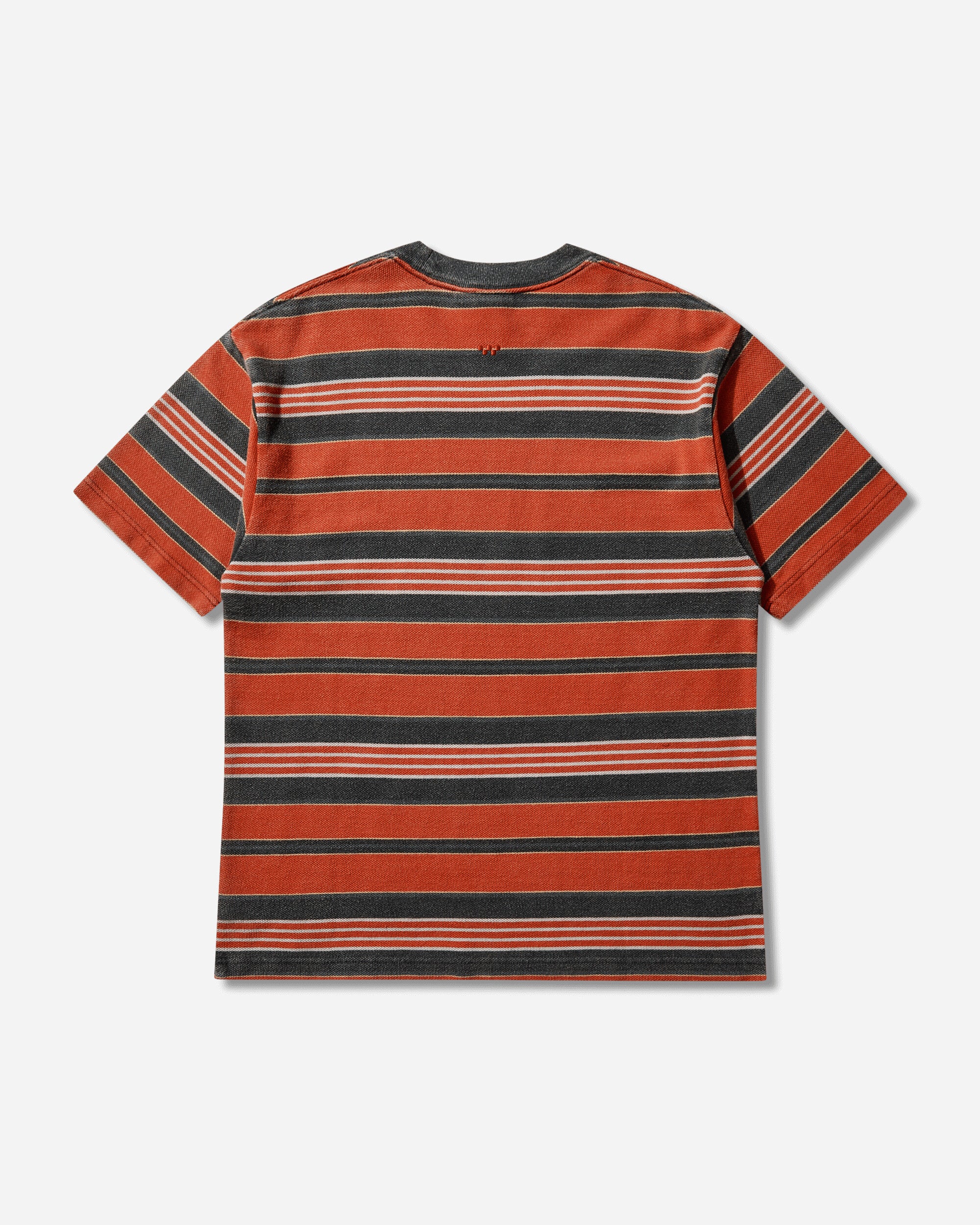 Pique Stripe Knit T-Shirt Racing Red - Image 2