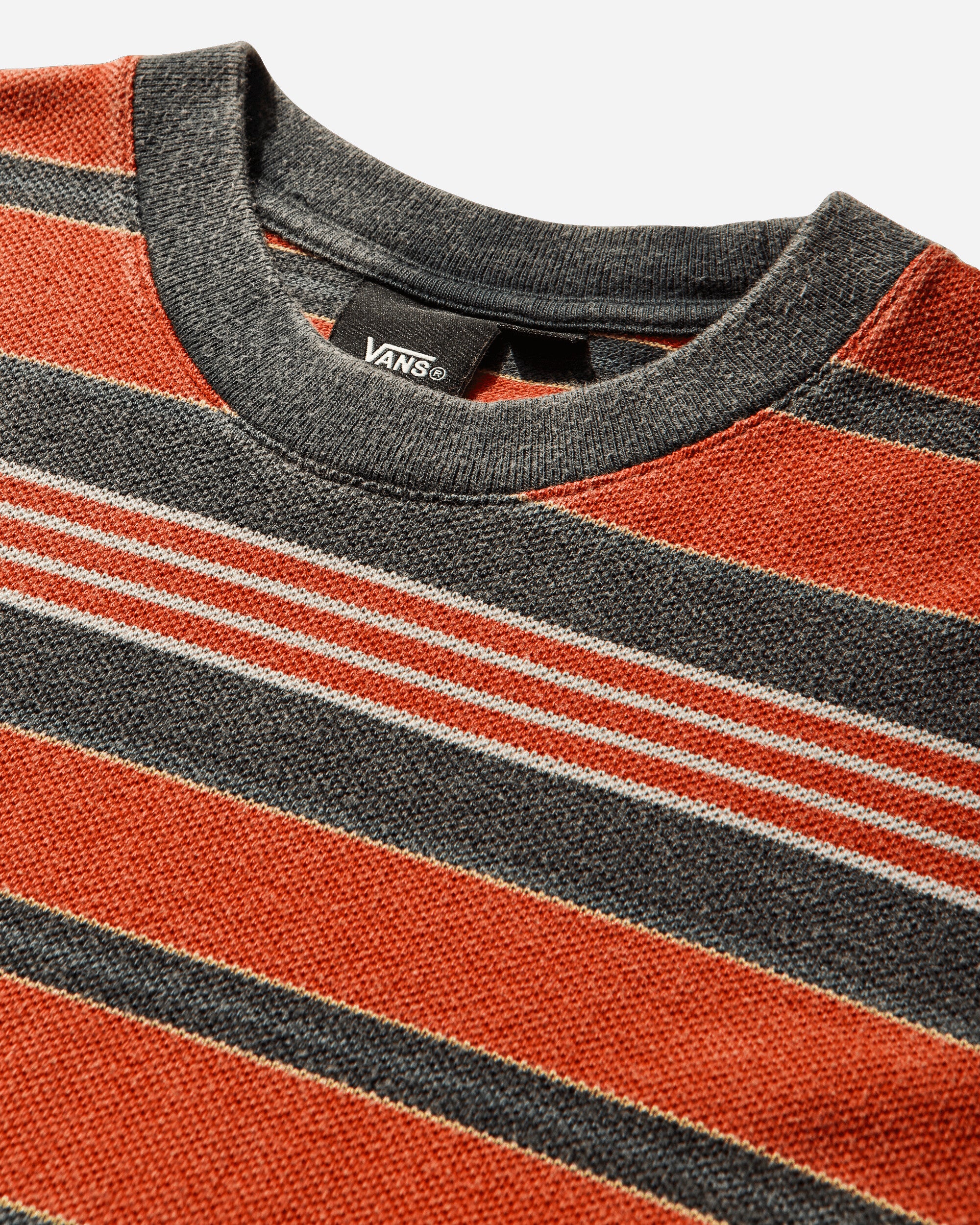 Pique Stripe Knit T-Shirt Racing Red - Image 3