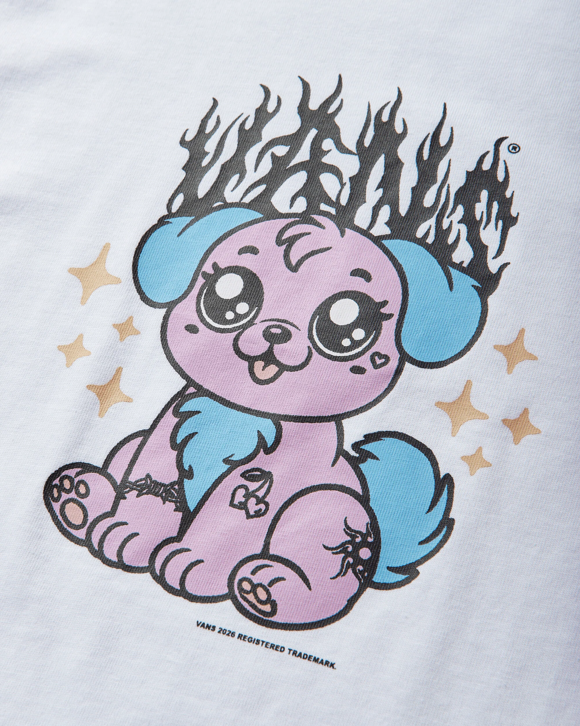 Women's Puppy Ringer Tee White - Image 3