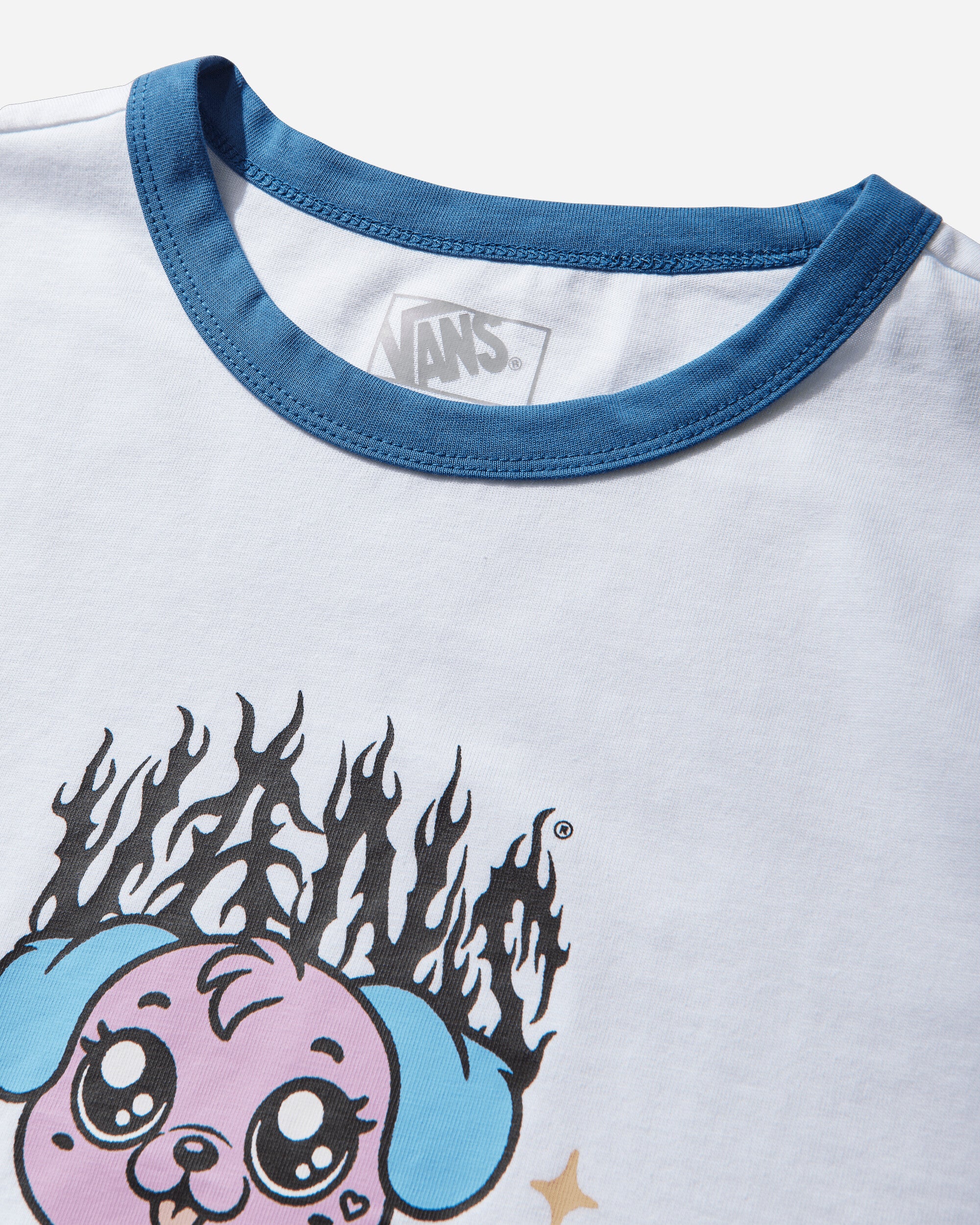Women's Puppy Ringer Tee White - Image 4