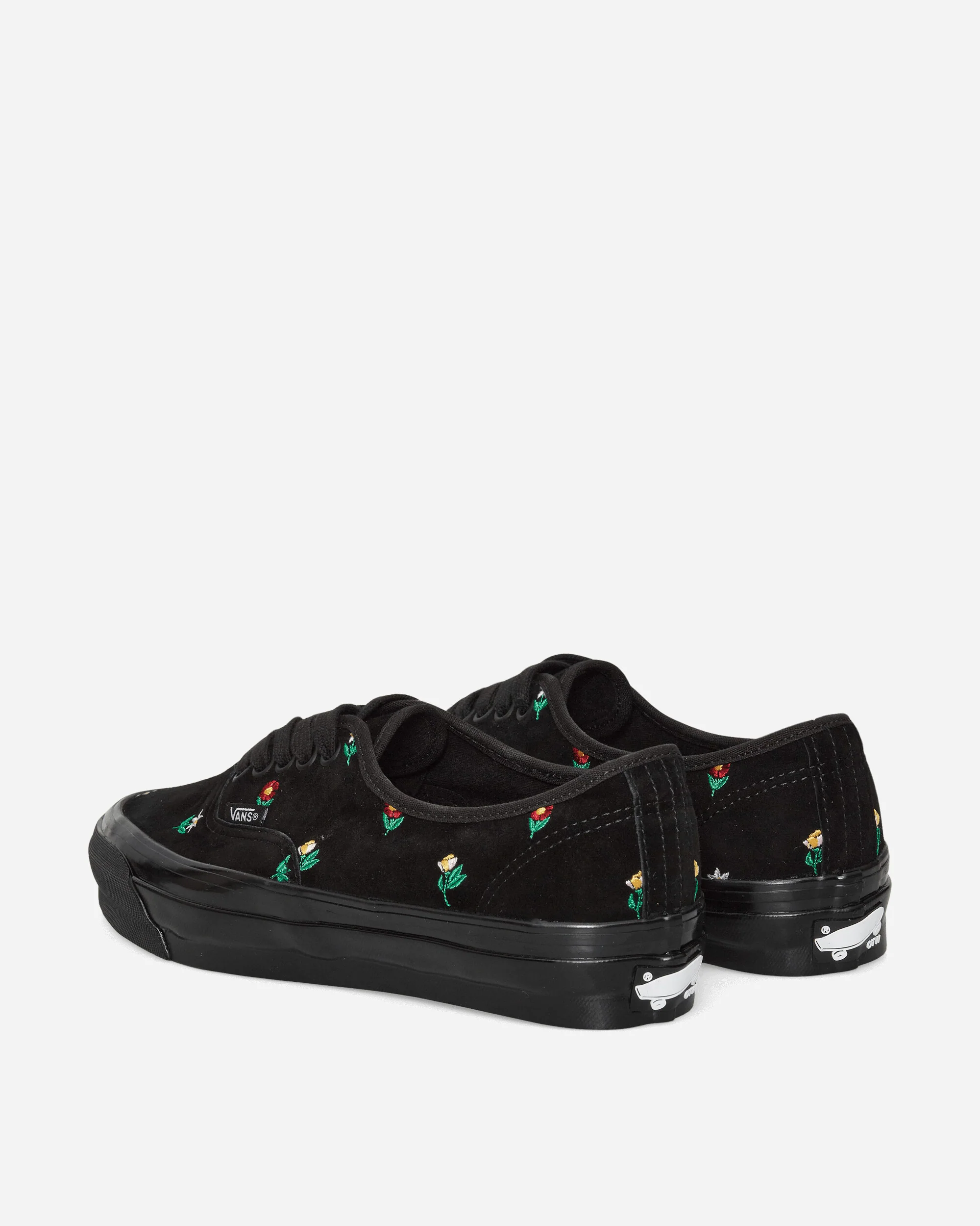 Authentic 44 Embroidery Sneakers Flower Print Black - Image 4