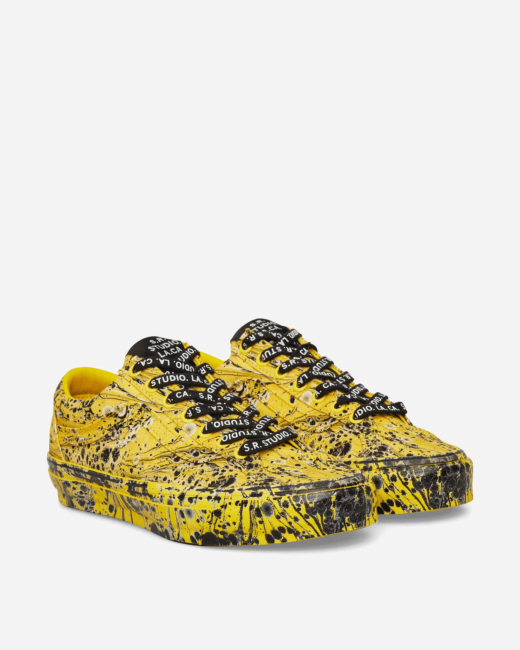 S.R. STUDIO LA.CA. Old Skool Reissue 36 Vibram Sneakers Marbled / Cyber Yellow - Image 2