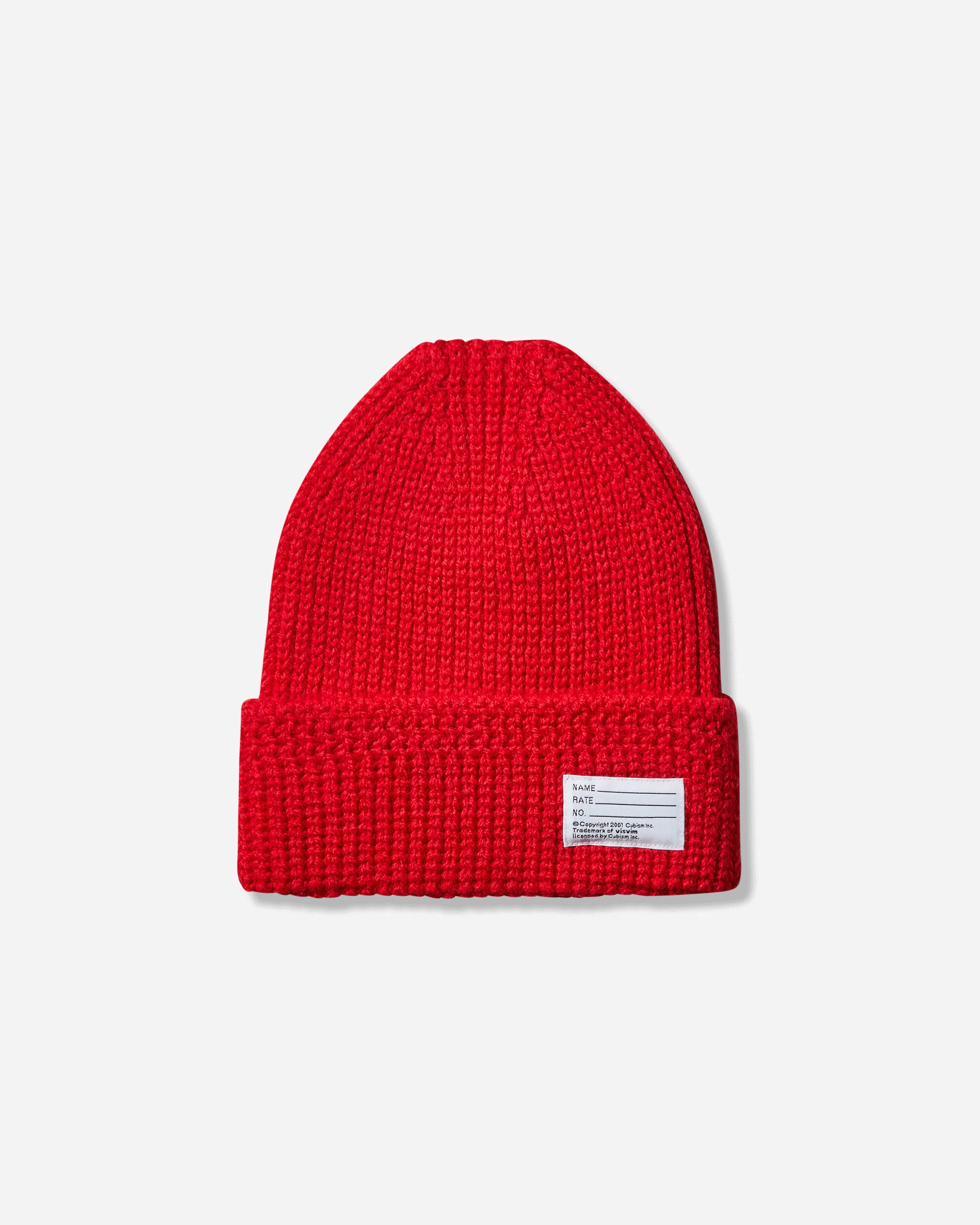 Knit Wool Beanie Red - Image 2