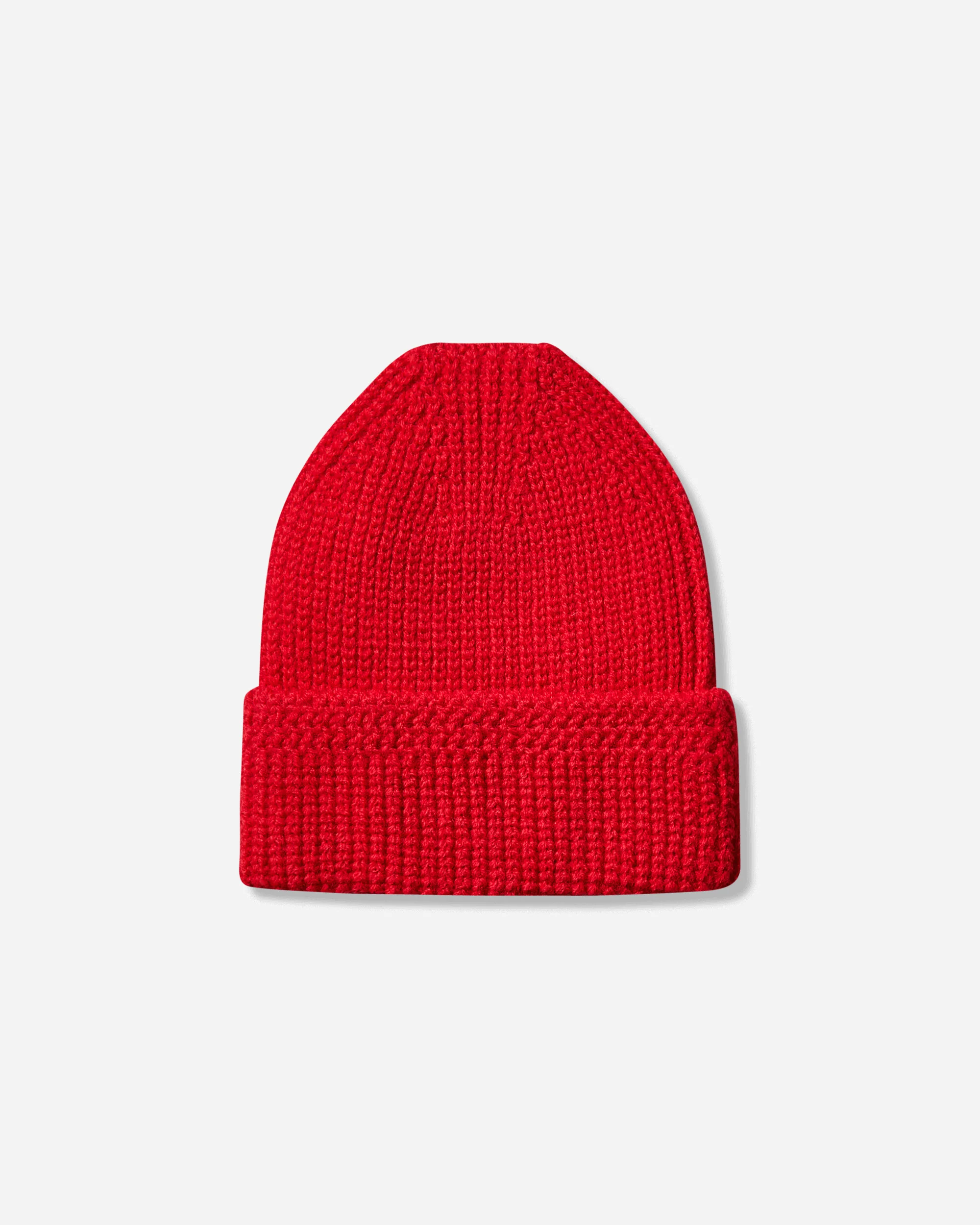 Knit Wool Beanie Red - Image 3