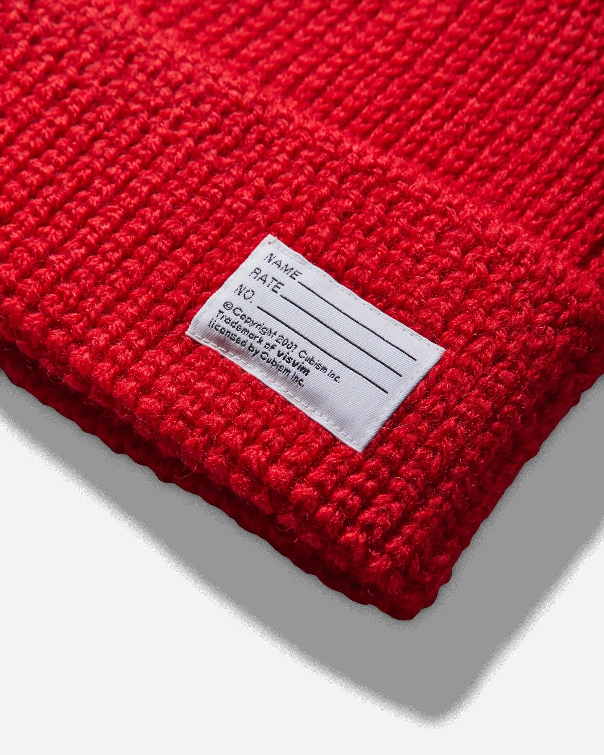Knit Wool Beanie Red - Image 4
