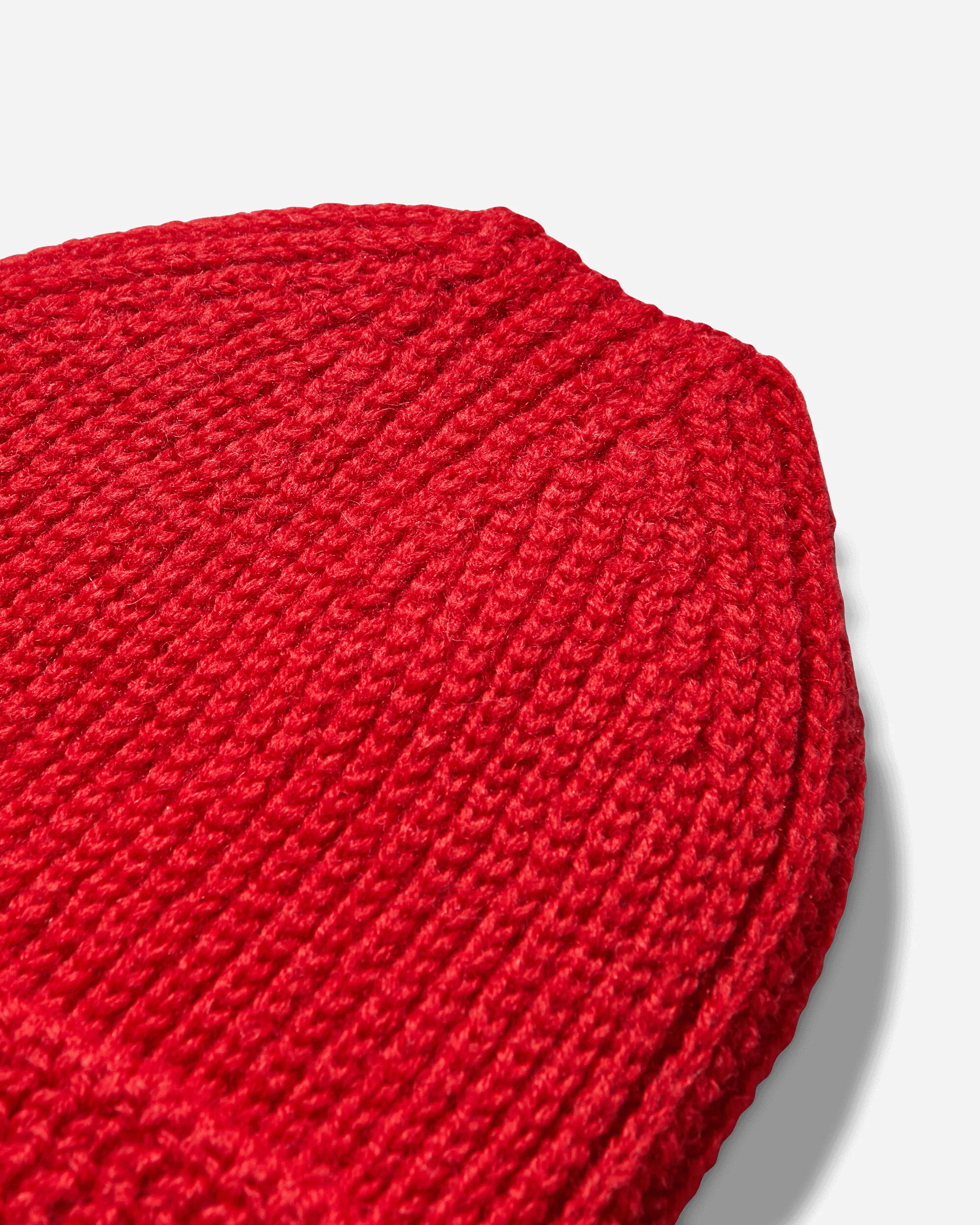 Knit Wool Beanie Red - Image 5
