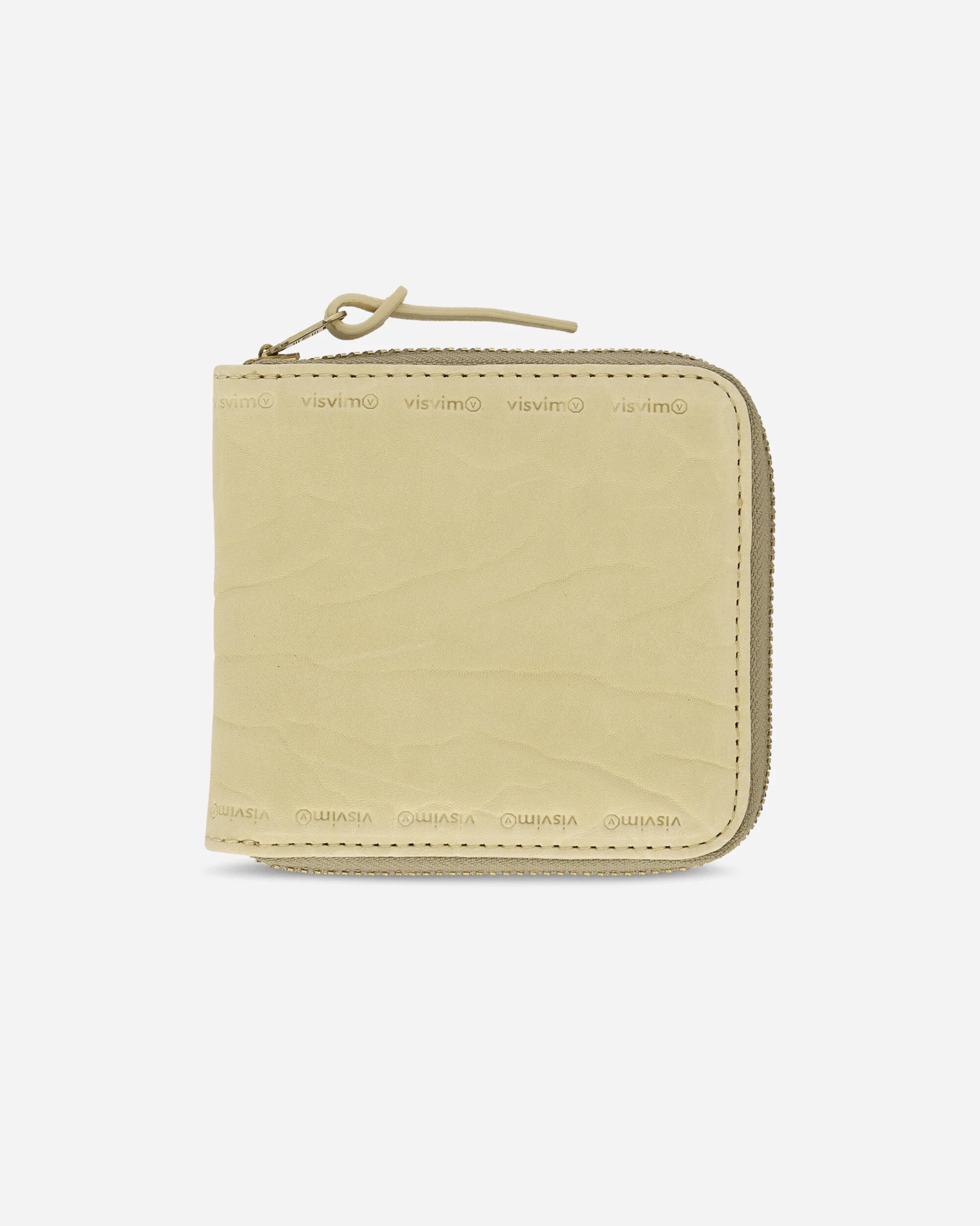 Leather Bi-Fold Wallet Beige - Image 2