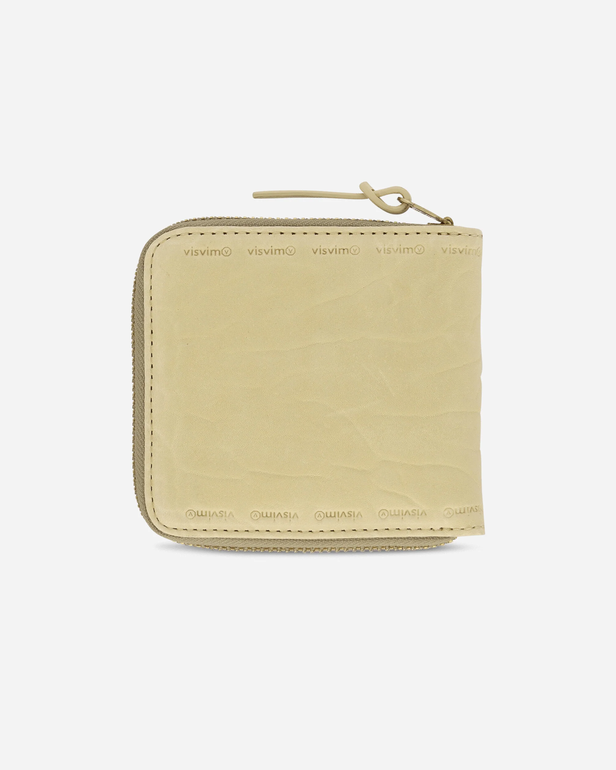 Leather Bi-Fold Wallet Beige - Image 4