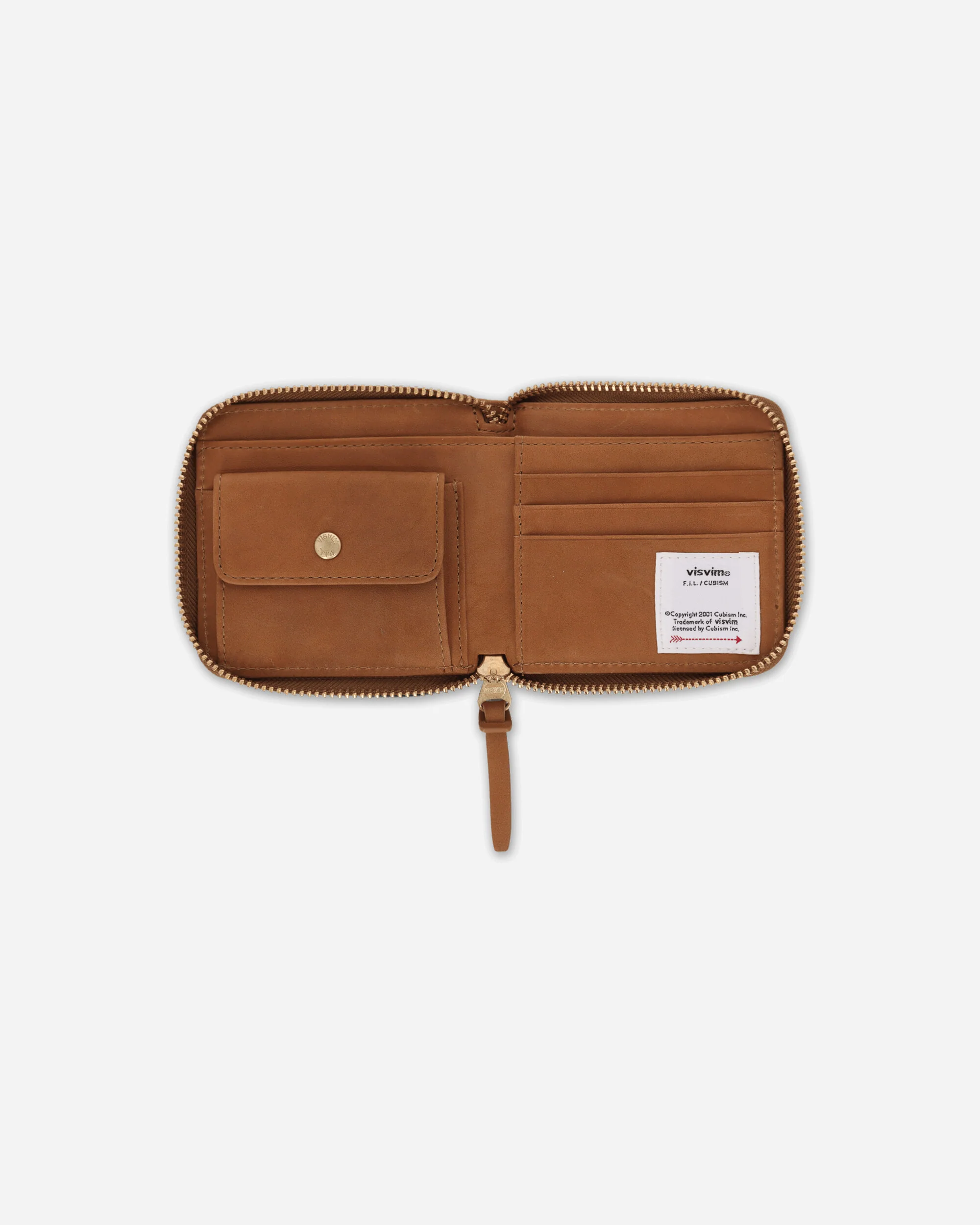 Leather Bi-Fold Wallet Camel - Image 3