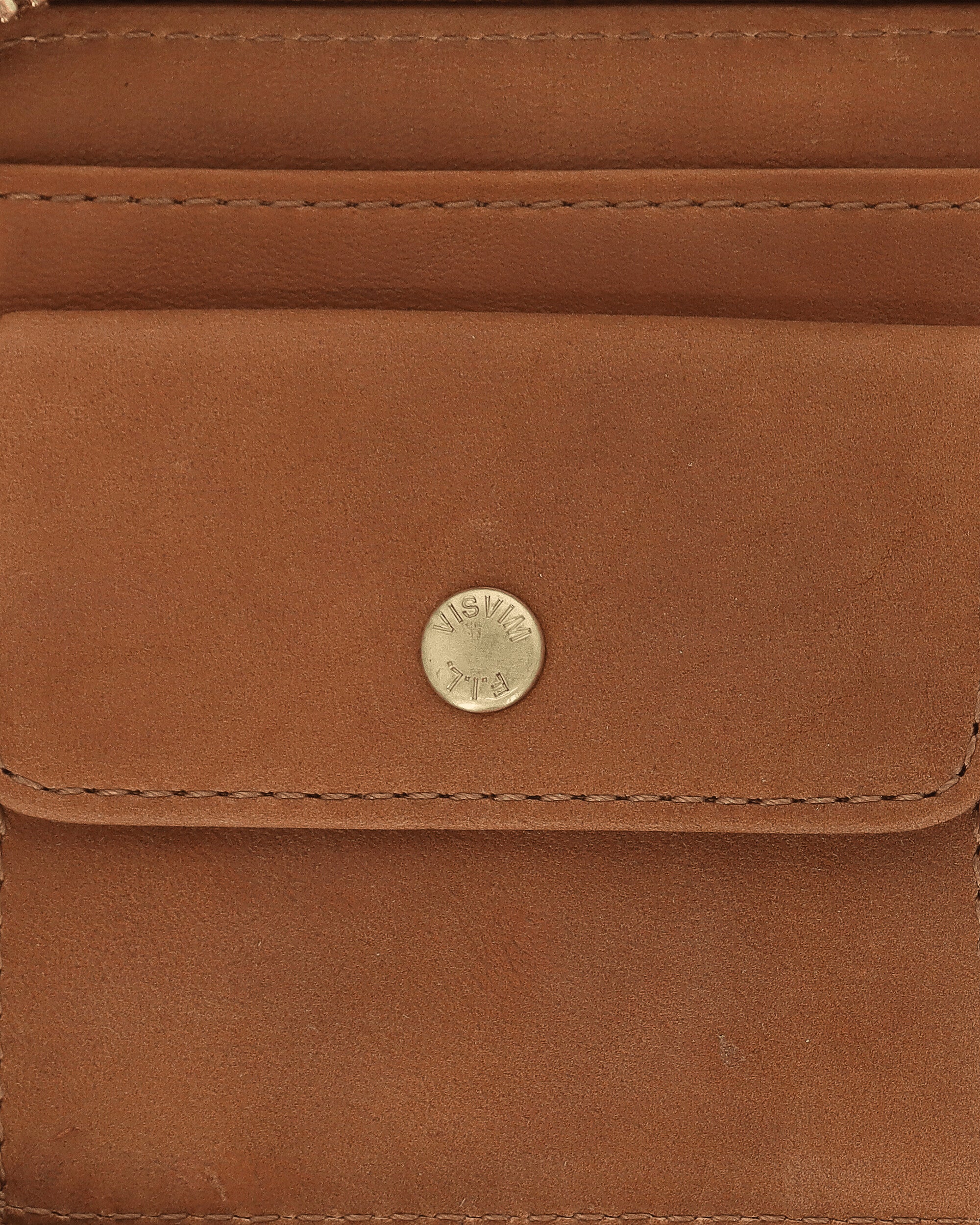 Leather Bi-Fold Wallet Camel - Image 6